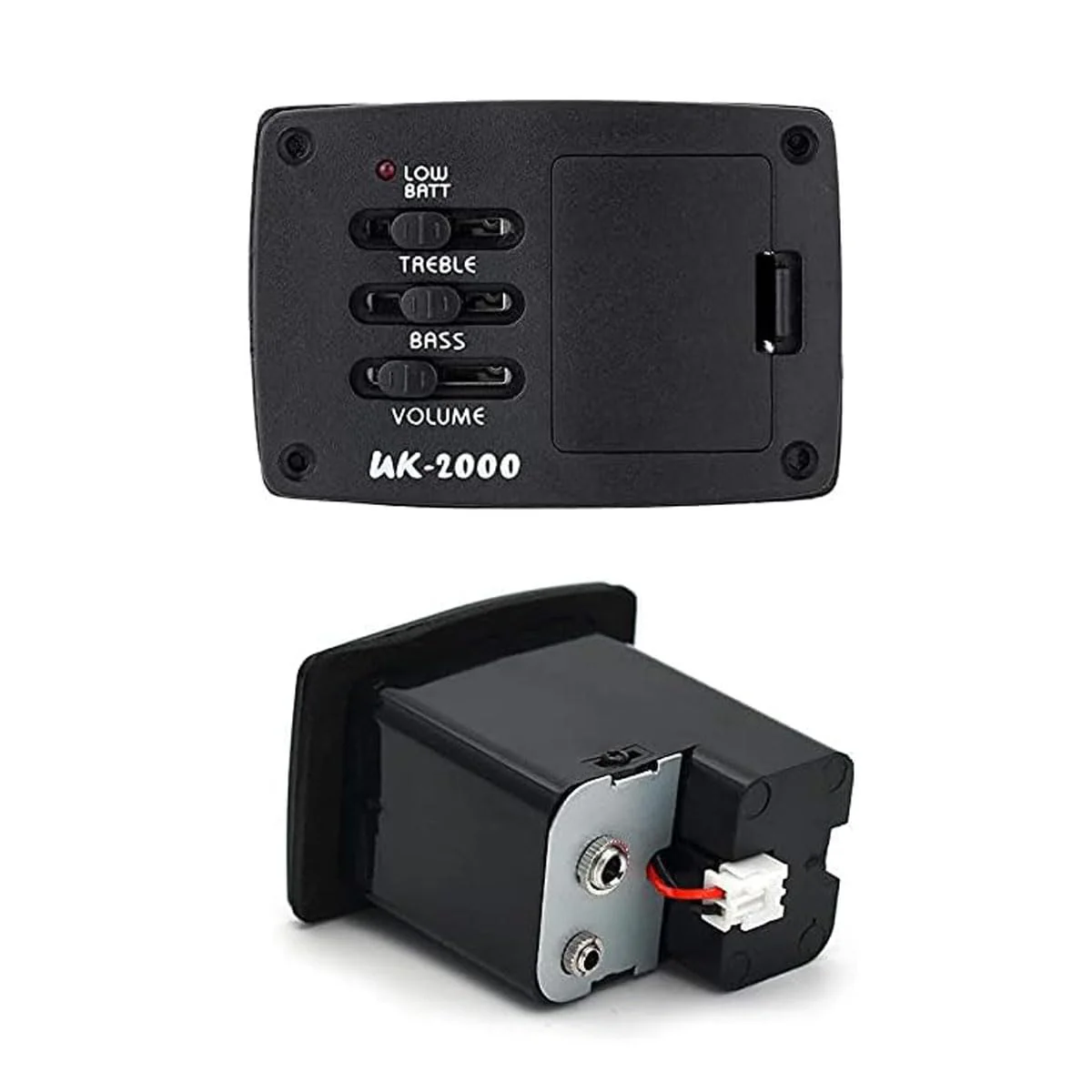 Ukulele Pickup with Preamp UK-2000 2-Band EQ Equalizer Ukulele Piezo Pickup Violin Pickup and Preamp Tuner System 1 Set - Image 3