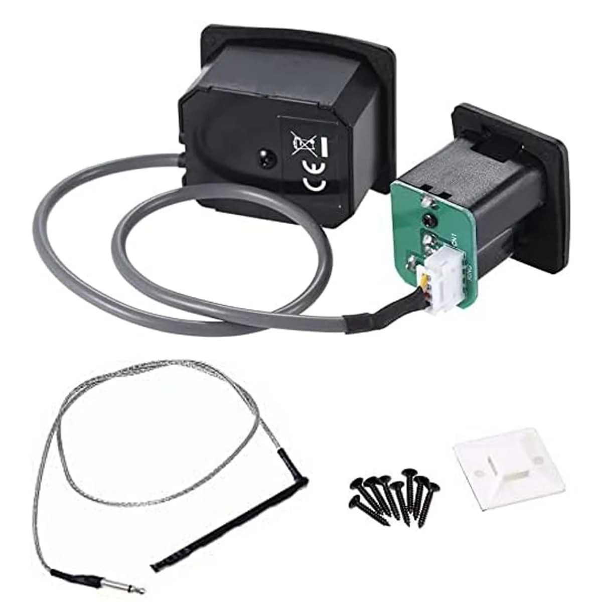 Ukulele Piezo Pickup with Preamp 3-Band EQ Equalizer Ukulele Pickup Preamp Tuner System with LCD Display and Volume Control Guitar Pickup 1 Set - Image 3