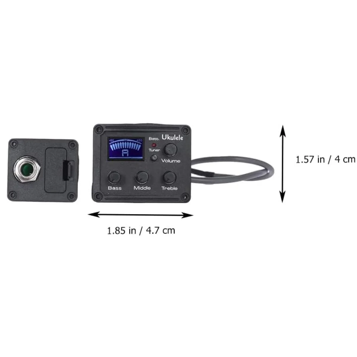 Ukulele Piezo Pickup with Preamp 3-Band EQ Equalizer Ukulele Pickup Preamp Tuner System with LCD Display and Volume Control Guitar Pickup 1 Set - Image 6