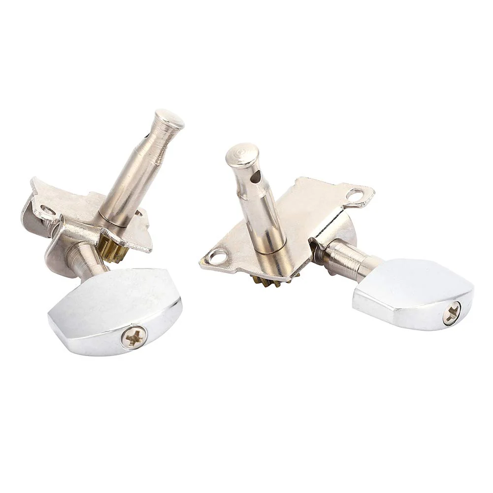 Ukulele Tuning Pegs,2L2R Silver Classical Tuning Pegs Machine Heads Ukulele DIY Parts Playing Accessories - Image 2