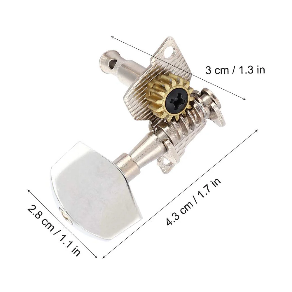 Ukulele Tuning Pegs,2L2R Silver Classical Tuning Pegs Machine Heads Ukulele DIY Parts Playing Accessories - Image 9
