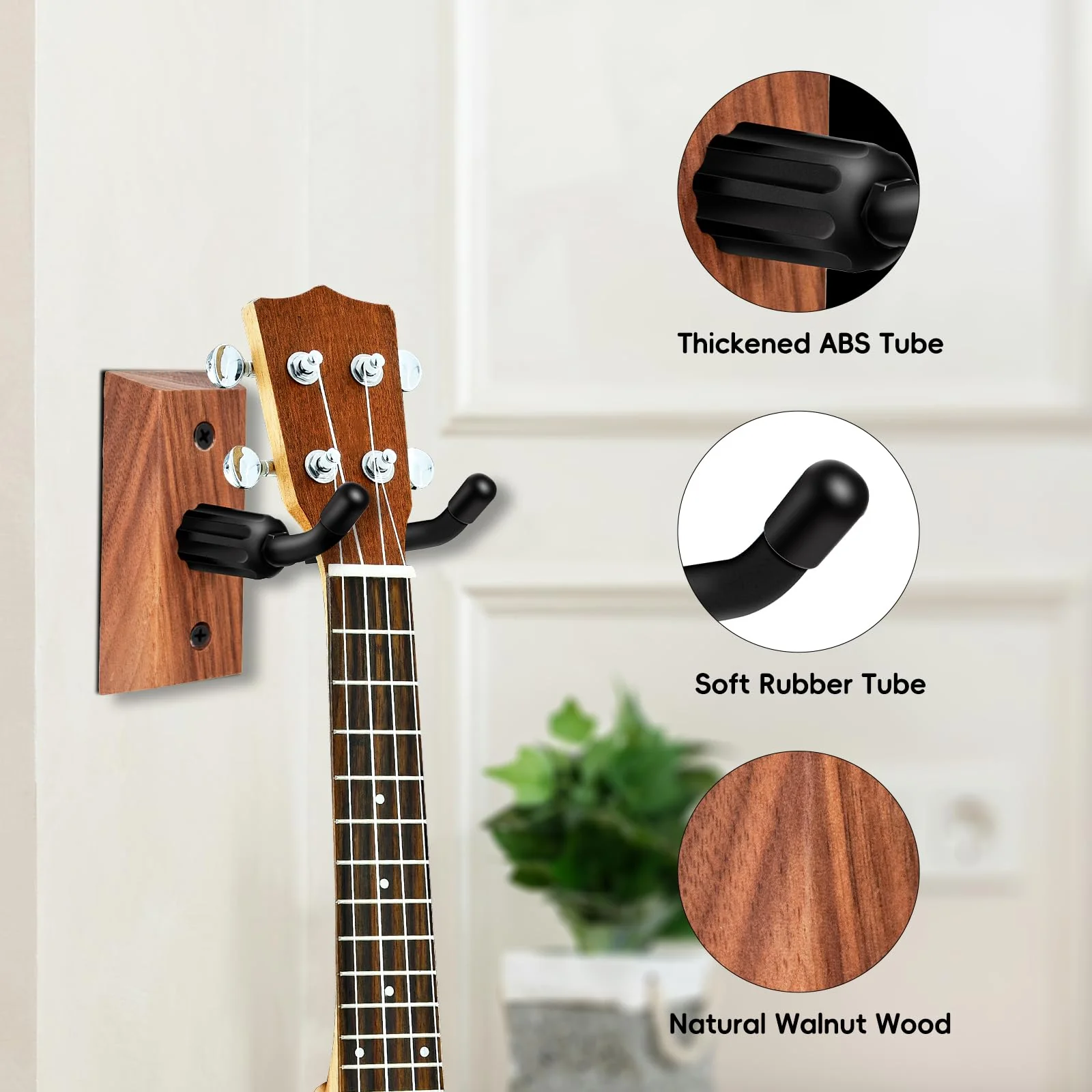Ukulele Wall Mount,Ukulele Hanger Ukelele Stand Wall Hook for Mandolin Ukele Soprano Tenor and Baritone - Image 2