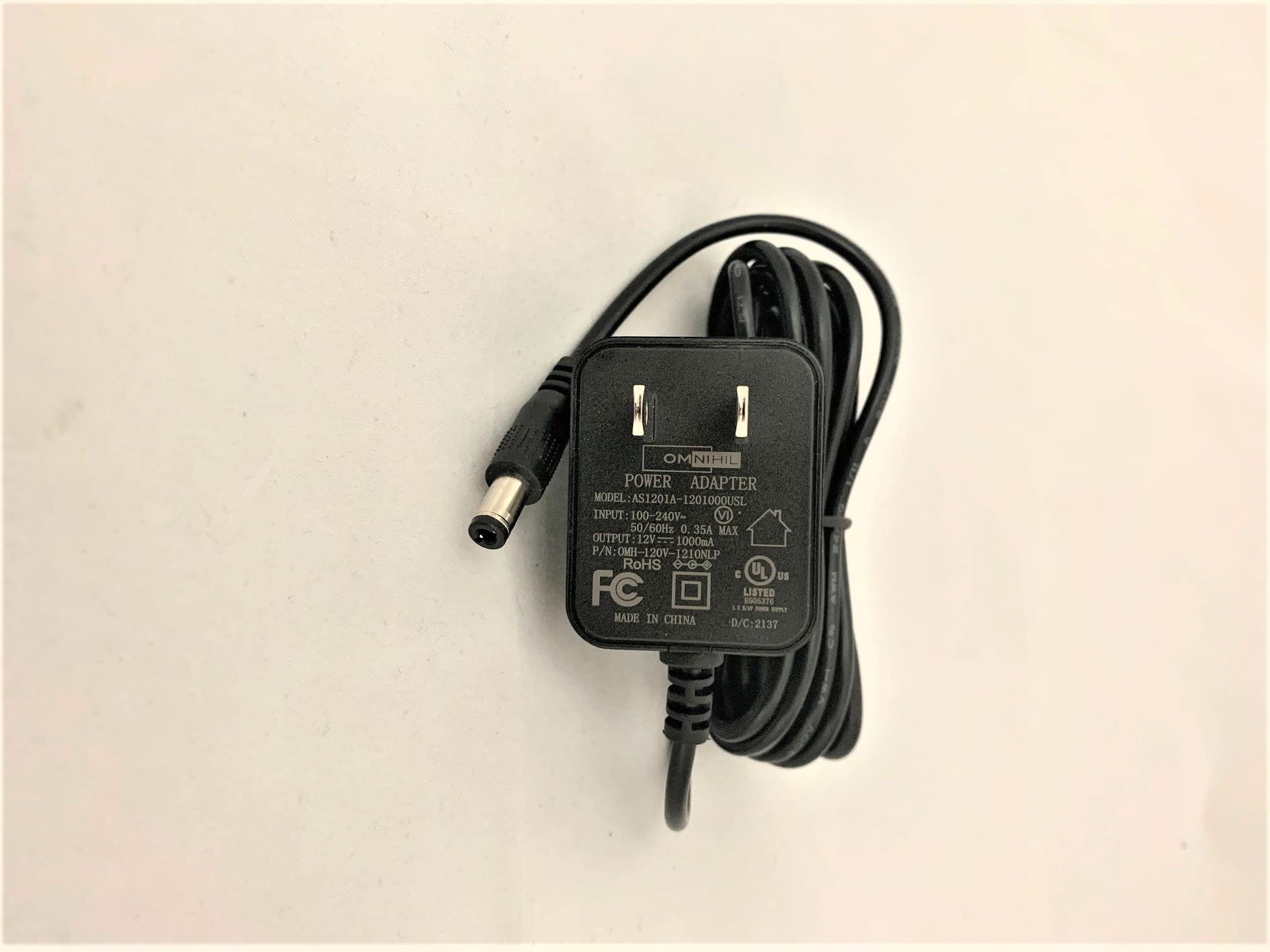 [UL Listed] 8 Foot Long Omnihil AC/DC Power Adapter Compatible with Uniden Bearcat Radio scanners BC60XLT-1, BC-70XLT, BC-80XLT, BC-120 XLT, BC-220XLT, BC-230XLT, BC-235XLT, BC-245XLT, BC-2500XLT - Image 3