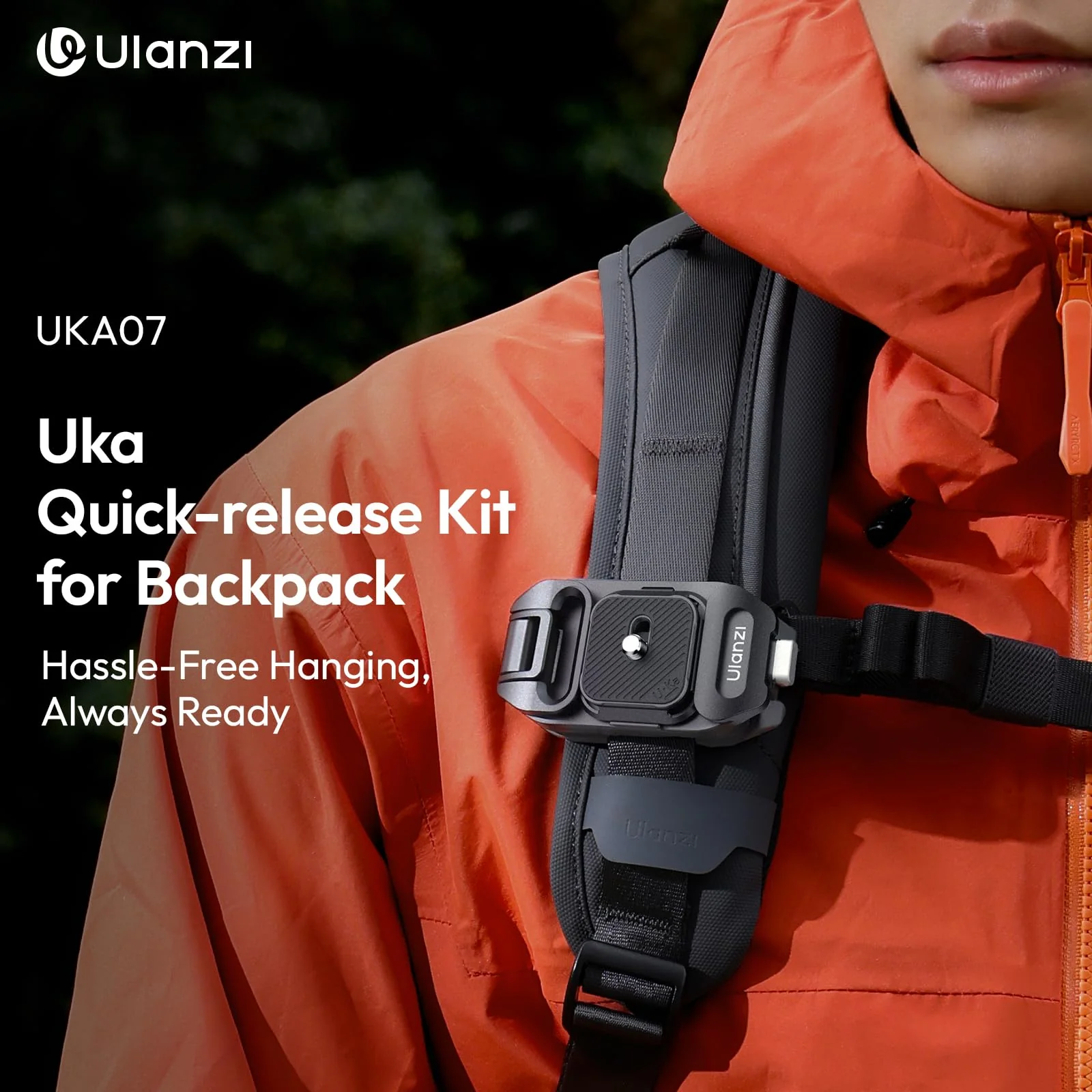 ULANZI Camera Backpack Strap Clip,w Plate Quick Release System, Compatible w Uka QR Plates, for Sony, Nikon, Fuji, DSLR Action Cam Mount, Bearable Load up to 10kg【Not Compatible w F38/Arca System】 - Image 7
