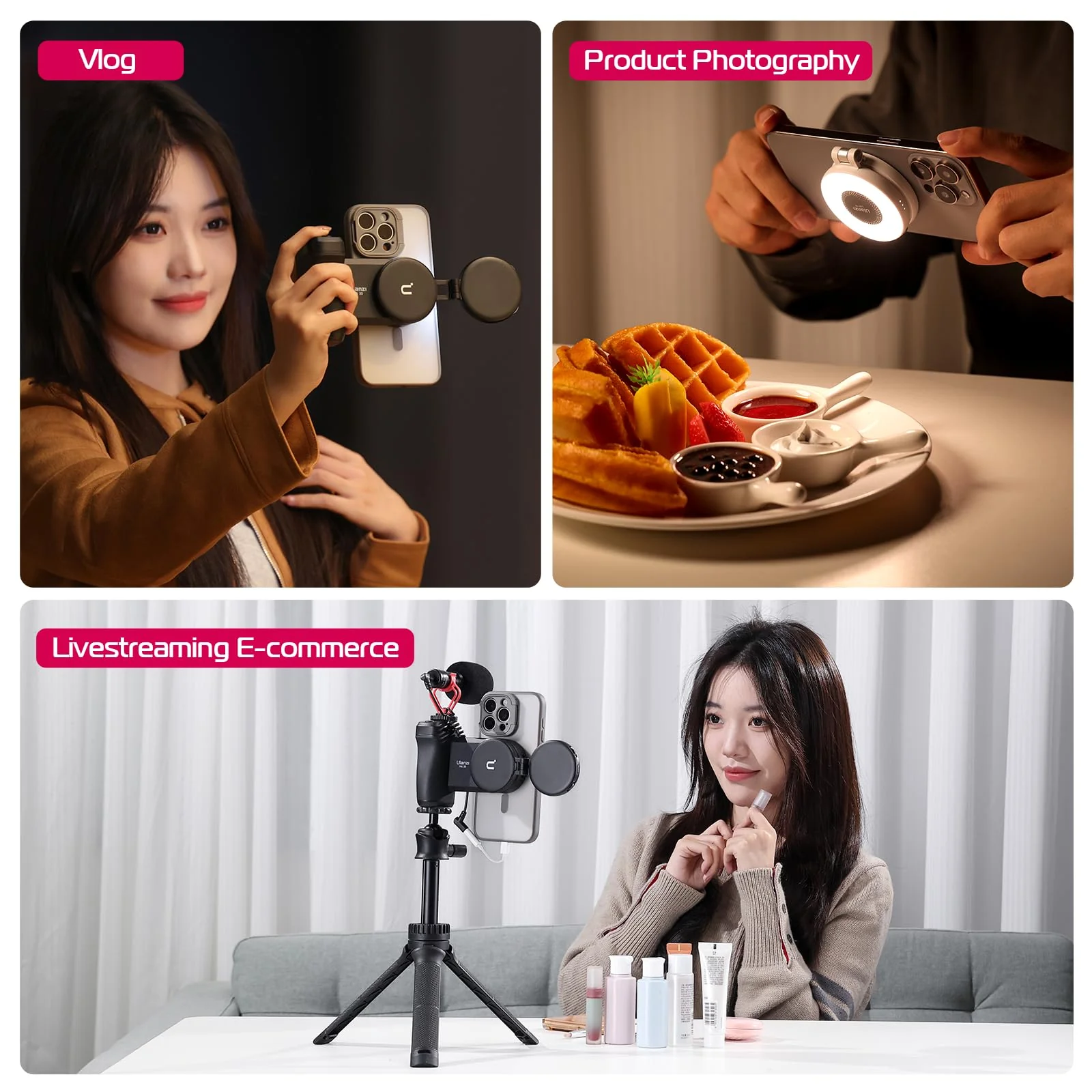 ULANZI Magnetic Selfie Light White, LED Fill Light Compatible with Magsafe, LED Selfie Ring Light Included Sticky Ring for Phones, for Selfies/Photography/TikTok/Zoom Calls/Video Conference Color - Image 9