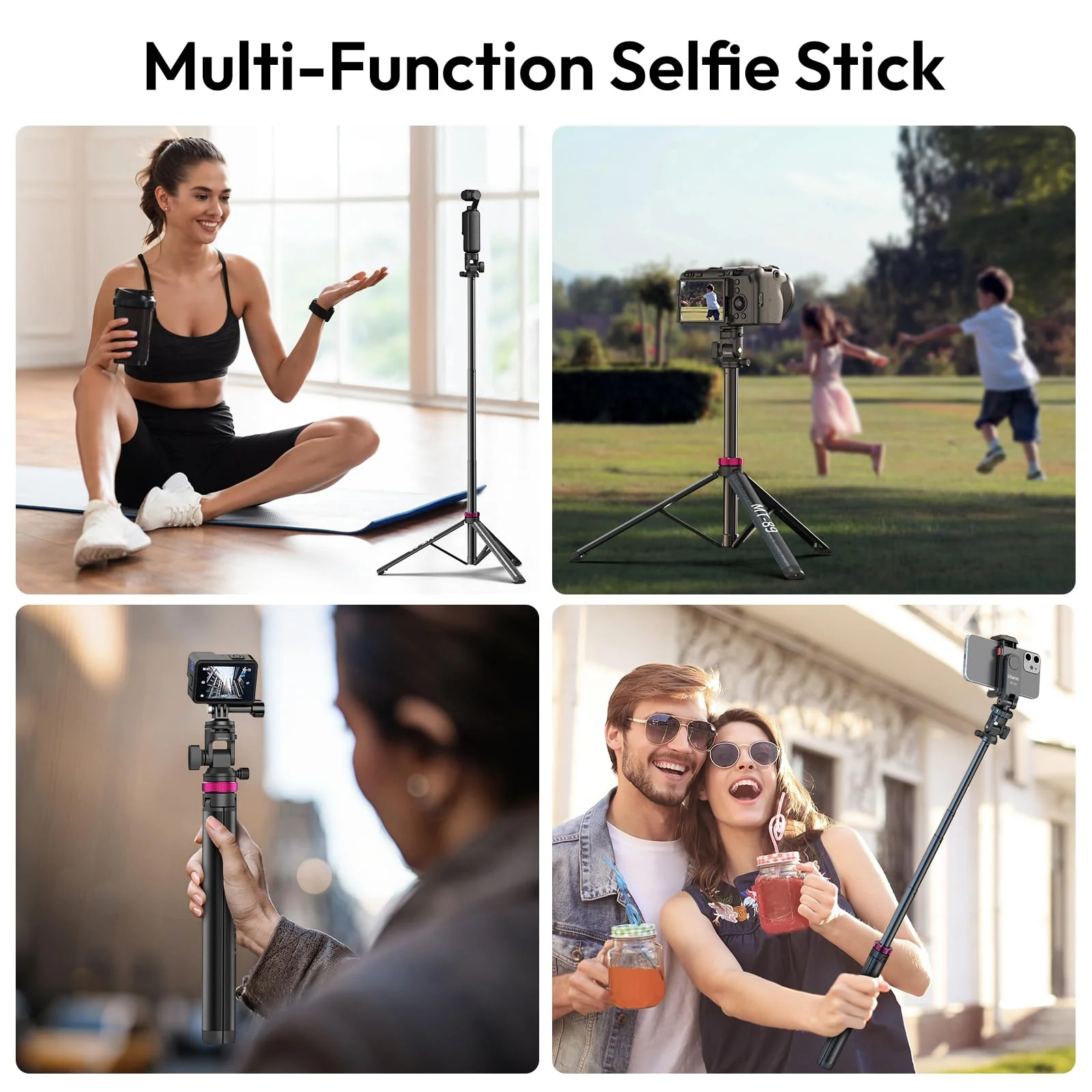 ULANZI MT-89 Extendable Tripod Aluminum, 82" Portable Adjustable Light Stand with 1/4" Screw Quick Release, Camera Phone Tripod for Camera Video Light Smartphone, Lightweight for Travel,Up Load 2.2LBS 82 inch-Original Version - Image 7