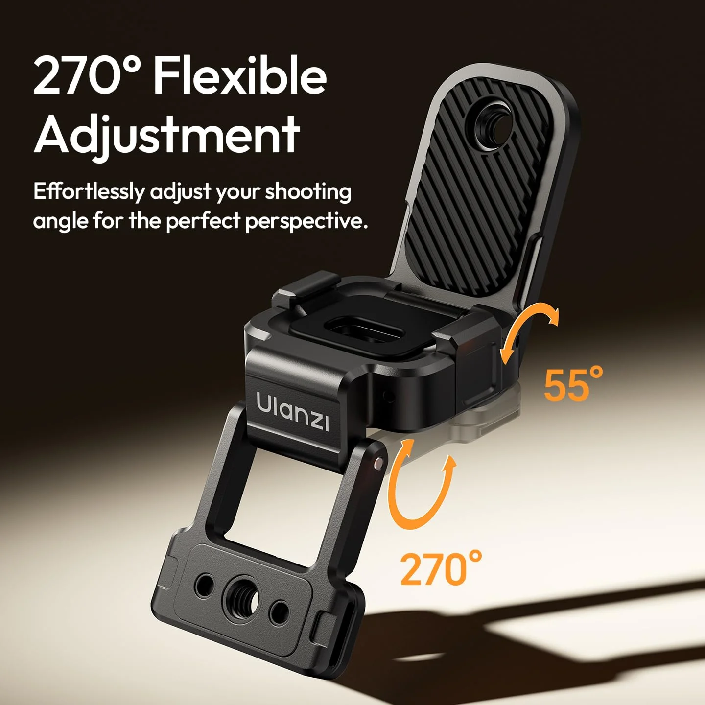 ULANZI PK16 Magnetic Mount Stand Compatible with DJI OSMO Pocket 3, 270° Adjustable Camera Mount, 1/4'' Mount Foldable Quick Release Camera Stand Base for Indoor Shooting Vlog Live Streaming Gym Video - Image 6