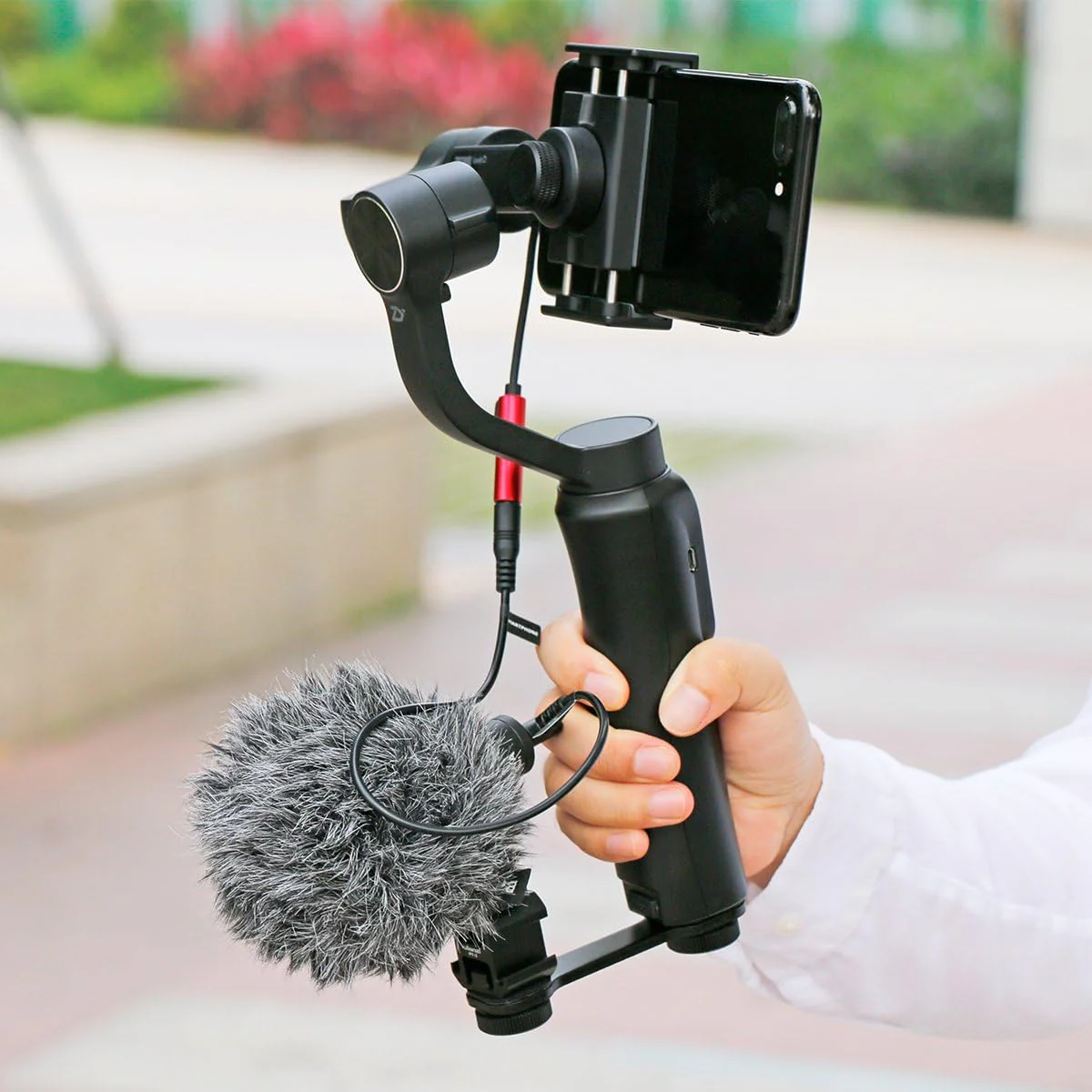 ULANZI PT-3 Triple Cold Shoe Mounts Plate Microphone Led Video Light Extension Bracket Microphone Stand Rig Compatible for DJI OSMO Mobile 3 2 OM 4 Zhiyun Smooth 4/Feiyu Vimble 2 Gimbal Stabilizer - Image 9