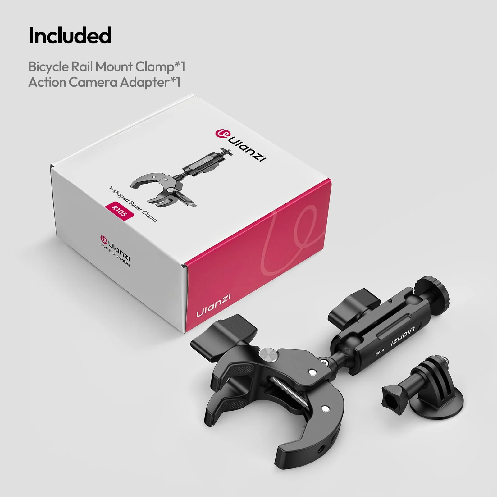 ULANZI R105 Super Clamp Camera Mount with 360° Dual Ballhead Magic Arm, Sturdy Y-Shaped 3-Claw Camera Clamp Mount for GoPro Hero 13/12/11/10/9, Insta360 X5/X4, DJI Osmo Pocket 3/2 Action 5 Pro/4 - Image 8