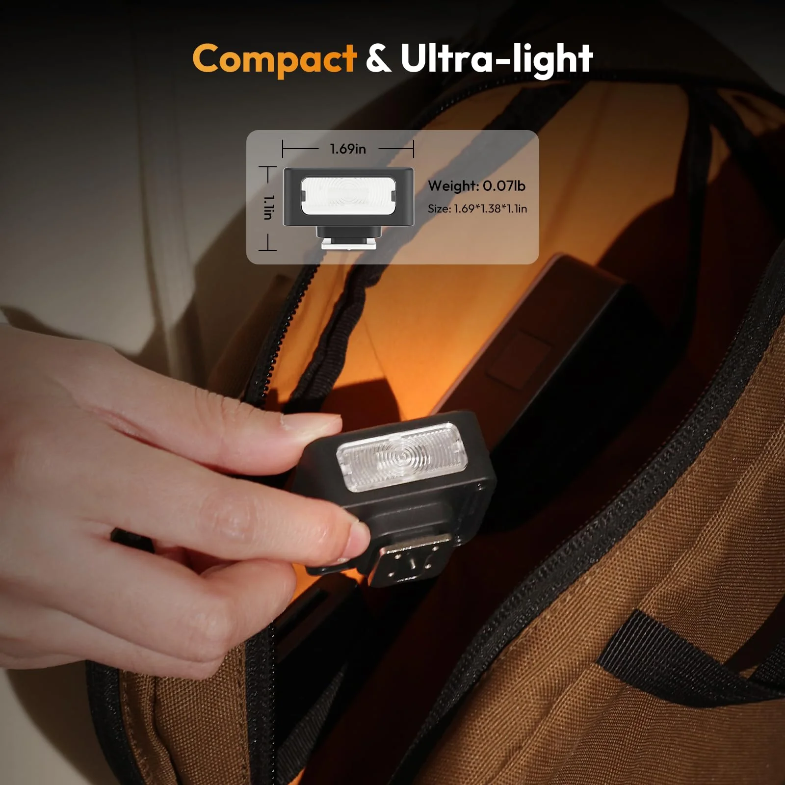 ULANZI SL01 Mini Camera Flash, GN8 6500K Mini Flash Speedlite, 4 Power Levels, Compatible with Sony ZV-1/ZV-E10/Canon/Nikon/Fuji/Panasonic/Leica/Olympus, 【Not Fits Sony ZV-1F】 SL01-Mini Flash Speedlite - Image 7