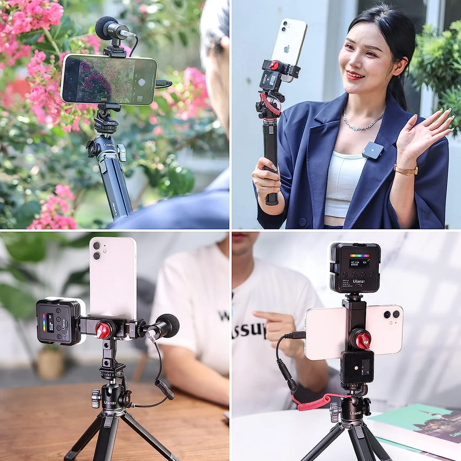 ULANZI ST-27 Metal Phone Tripod Mount, 360° Phone Holder for Tripod w 3 Cold Shoes & Arca Port, Versatile Smartphone Adapter for iPhone 17 16 15, Desktop Tripods, and Live Streaming/Vlogging Setup - Image 6