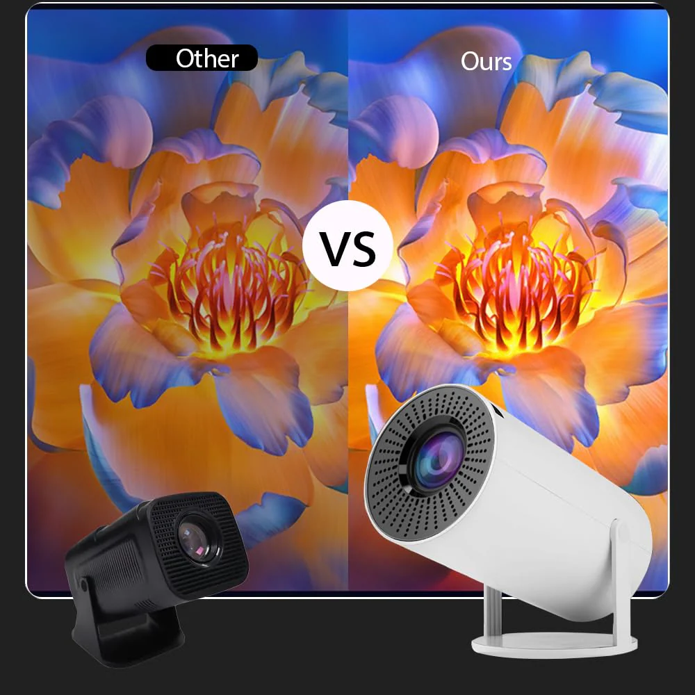 [Ultra-Slim 2.69 " 丨High Brightness] HY300 Pro Projector, Portable 4K Projector with WiFi Bluetooth Android 13 1080P Support, Auto Keystone Correction，Compact Design for Home Theater, and Gaming. - Image 5