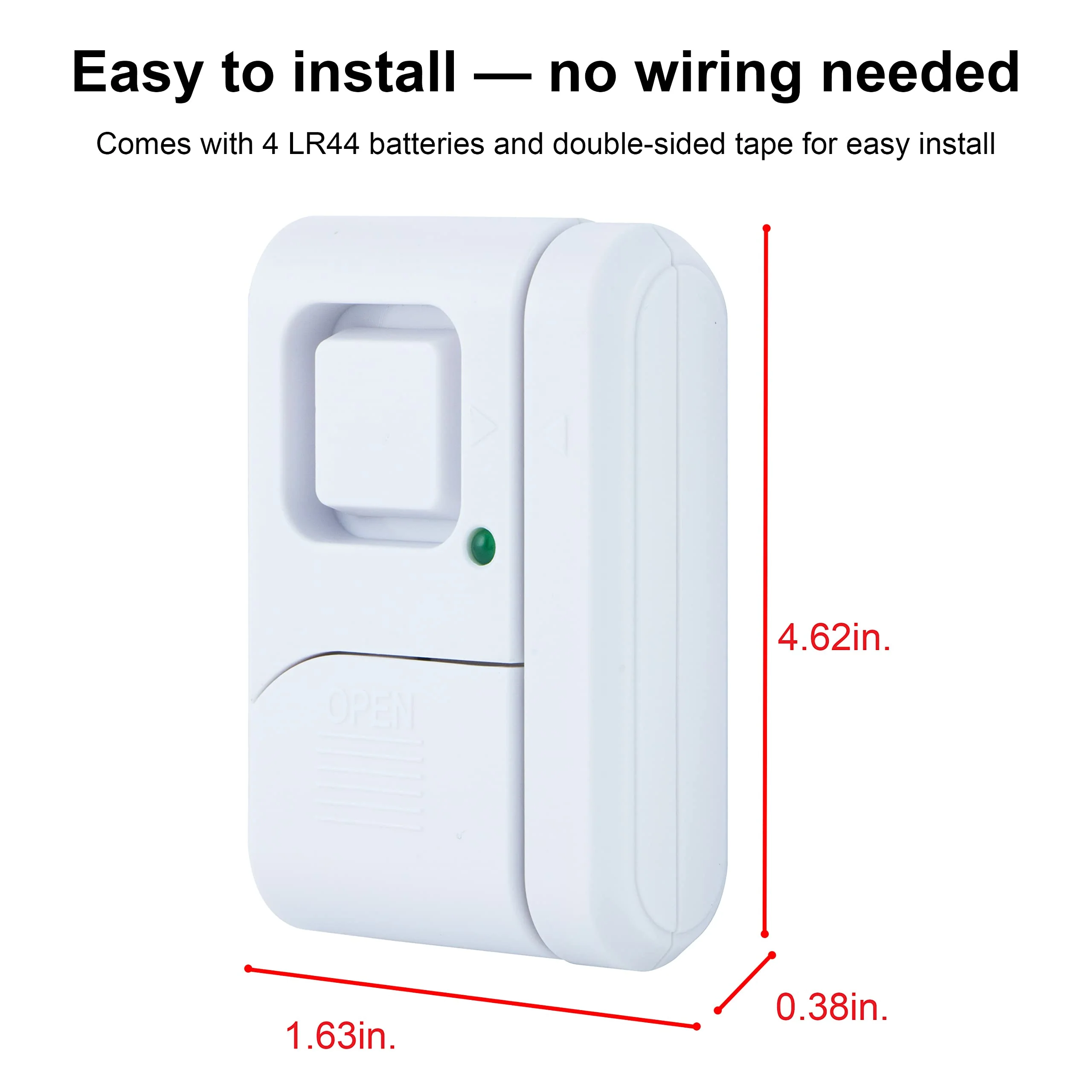 UltraPro Personal Security Window and Door Alarm, 12 Pack, DIY Protection, Burglar Alert, Wireless Chime/Alarm, Easy Installation, Home Security, Ideal for Home, Garage, Apartment, White, 45989 - Image 2