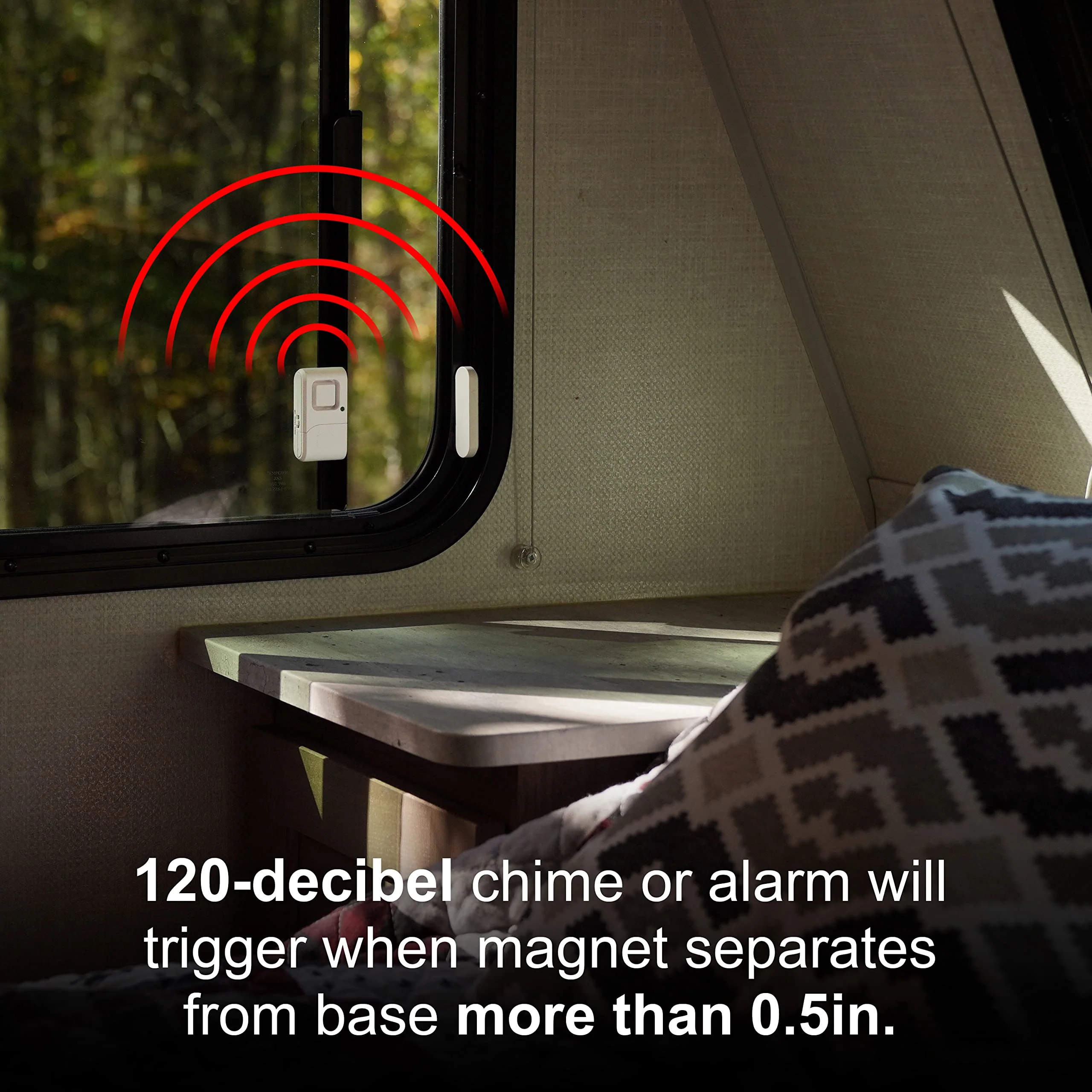 UltraPro Personal Security Window and Door Alarm, 12 Pack, DIY Protection, Burglar Alert, Wireless Chime/Alarm, Easy Installation, Home Security, Ideal for Home, Garage, Apartment, White, 45989 - Image 4