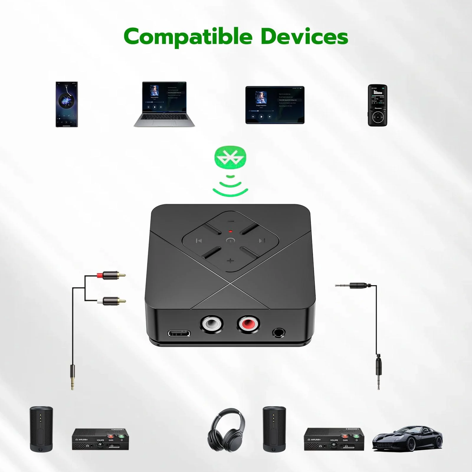 Ultrbeka 2026 Bluetooth 6.0 Receiver for Home Stereo with 3.5mm/RCA, Bluetooth Adapter for Stereo Receiver, Amplifier, Speaker, HiFi Black - Image 7
