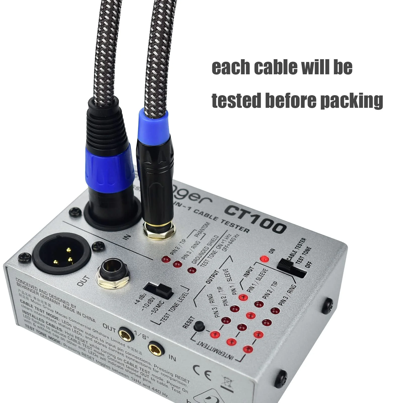 Unbalanced 1/4" TS Mono to XLR Male Microphone Cable, 3.3Feet 6.35mm Quarter inch to XLR Audio Patch Cord, Nylon Braided Heavy Duty, Copper Shielded Noise Free, for Speaker Mixer - 2Pack 3.3Feet, 2Pack - Image 7