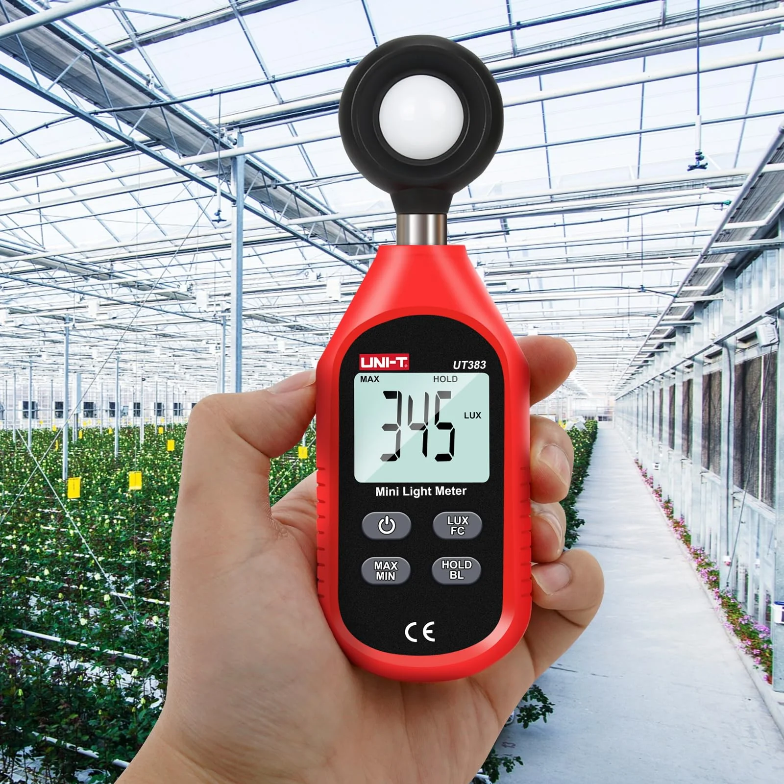UNI-T UT383 Light Meter Lux Meter Lumens Digital Illuminance Meter 0~199,900 Lux (0~18,500 FC) Foot Candles Luxmeter for Film Photography Plants Photometer Lighting Intensity Brightness Measurement - Image 3