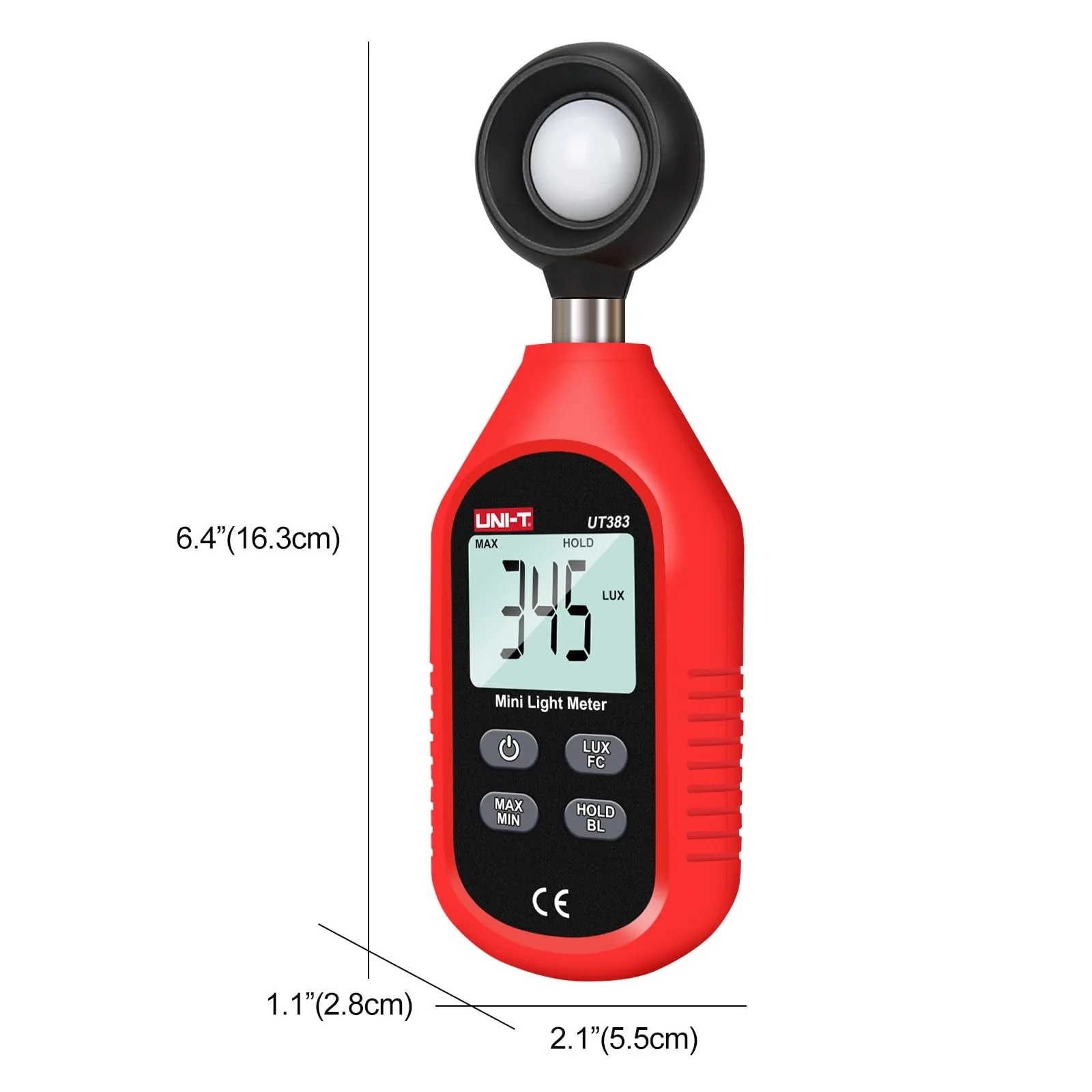 UNI-T UT383 Light Meter Lux Meter Lumens Digital Illuminance Meter 0~199,900 Lux (0~18,500 FC) Foot Candles Luxmeter for Film Photography Plants Photometer Lighting Intensity Brightness Measurement - Image 5