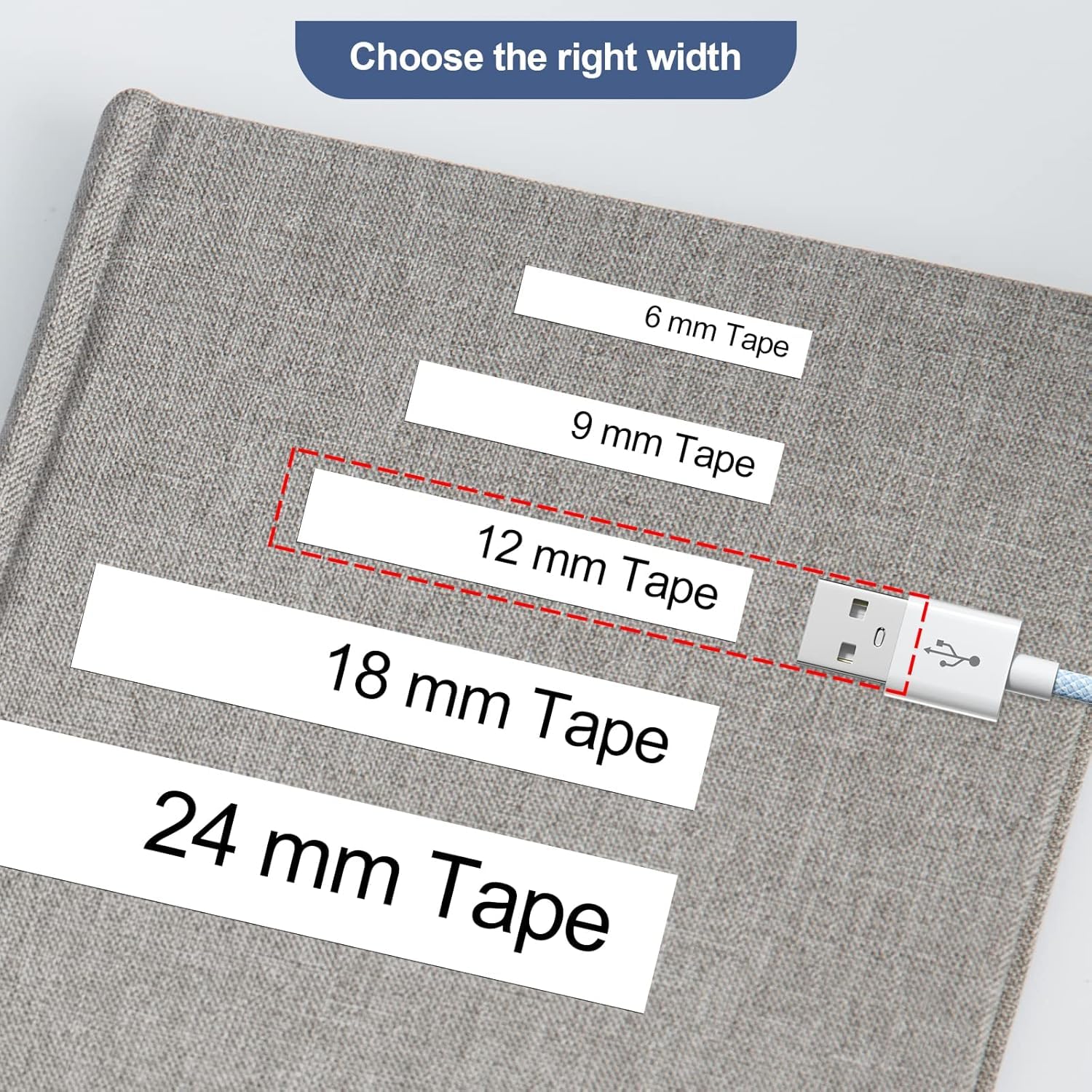Unismar 5-Pack Compatible for Brother Black on White 12mm Label Tape Replacement for Ptouch PTD200 PTD202 PTD210 PTD600 PTD400 PTH100 PTH110 PT1280 Label Printer 26.2Ft(8m) - Image 4