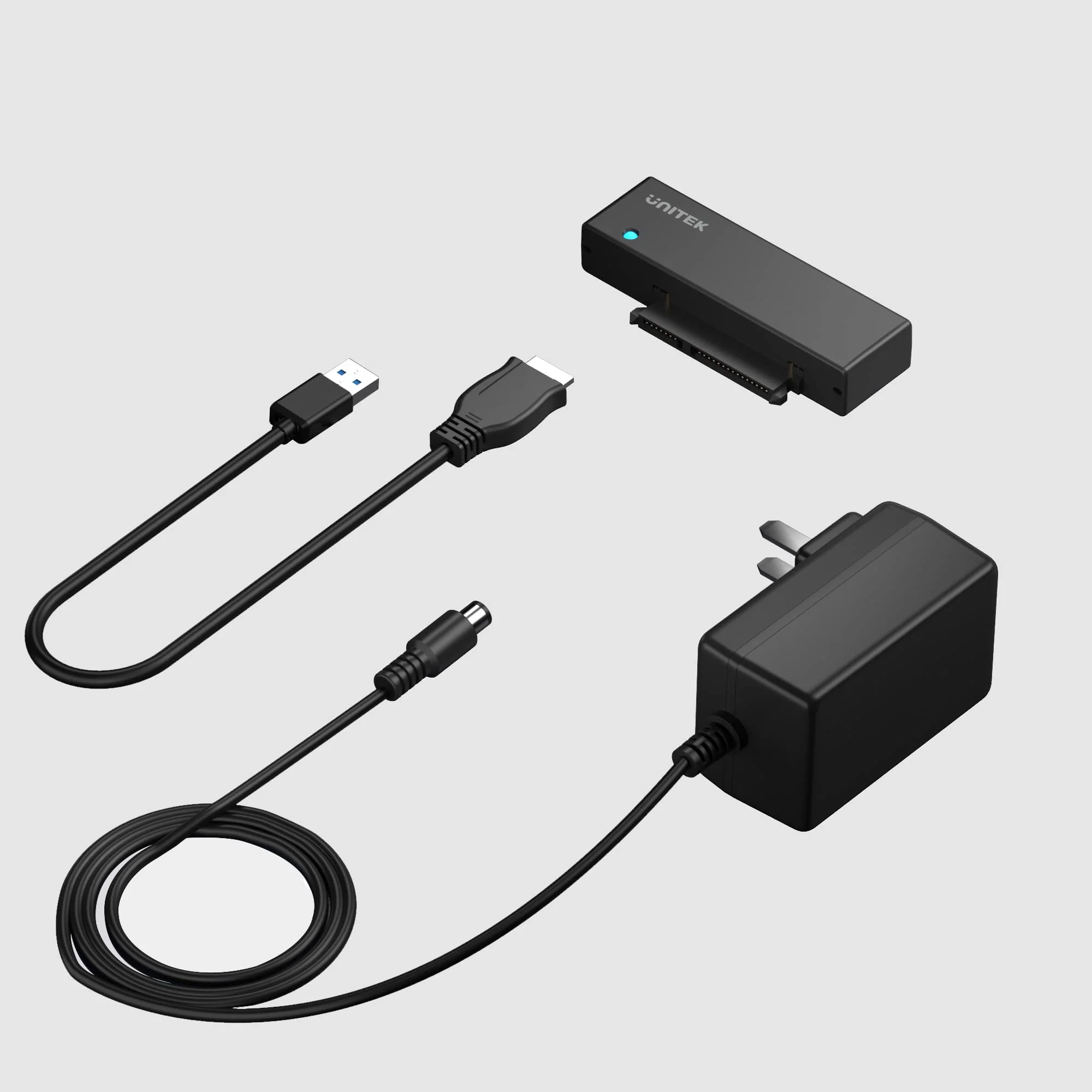 Unitek USB 3.0 to SATA III Hard Drive Adapter External Kit Cable for 2.5 3.5 Inch HDD/SSD Hard Drive Disk, Optical Drive, with 12V/2A Power Adapter, Support UASP USA A to SATA - Image 7