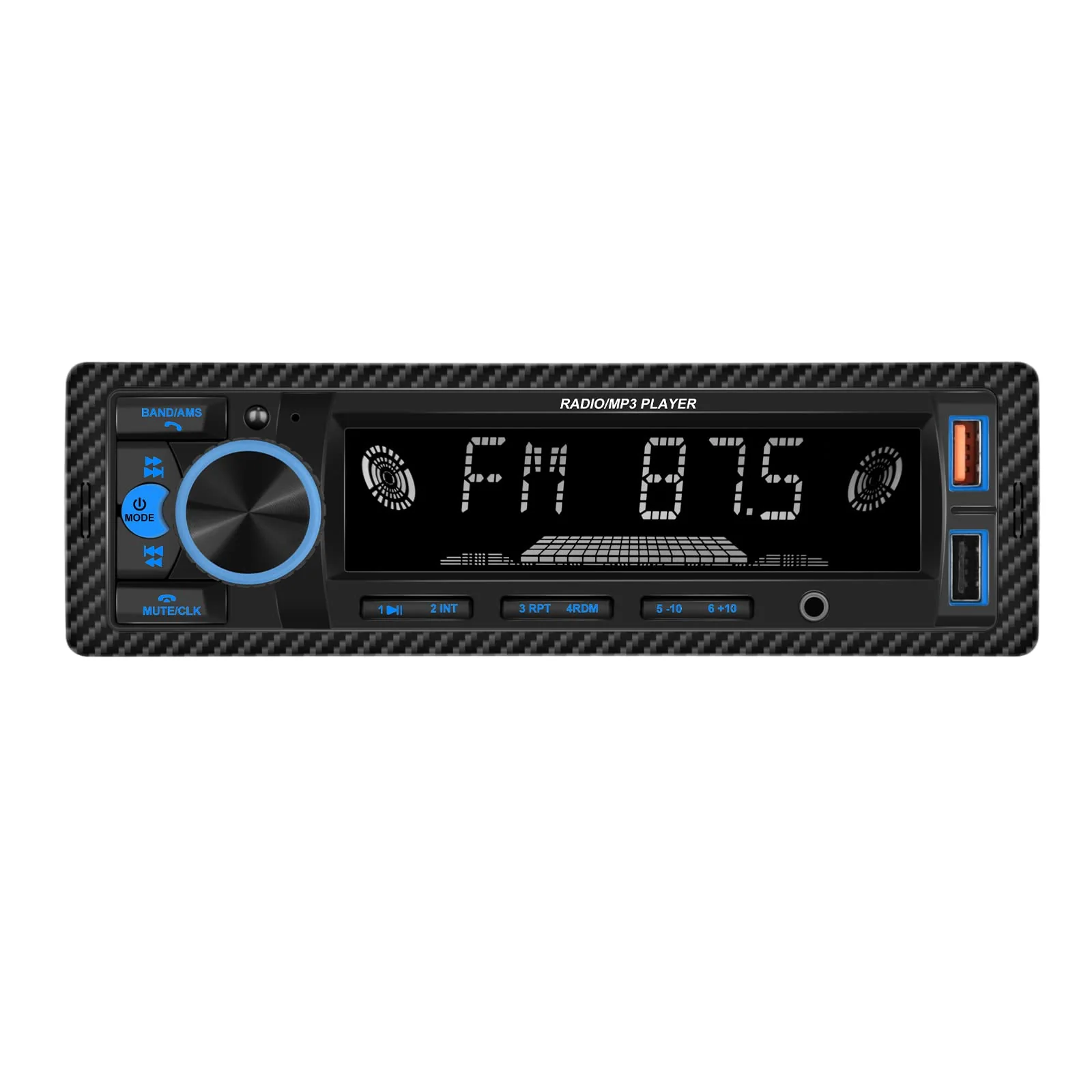 UNITOPSCI Single Din Bluetooth Multimedia Car Stereo Radio Bluetooth Hands-Free Calling Audio Receiver FM Radio Car MP3 Player AUX in/Dual USB Port Digital Media, Fast Charging LCD Digital Radio 1 Din MP3 Player - Image 9