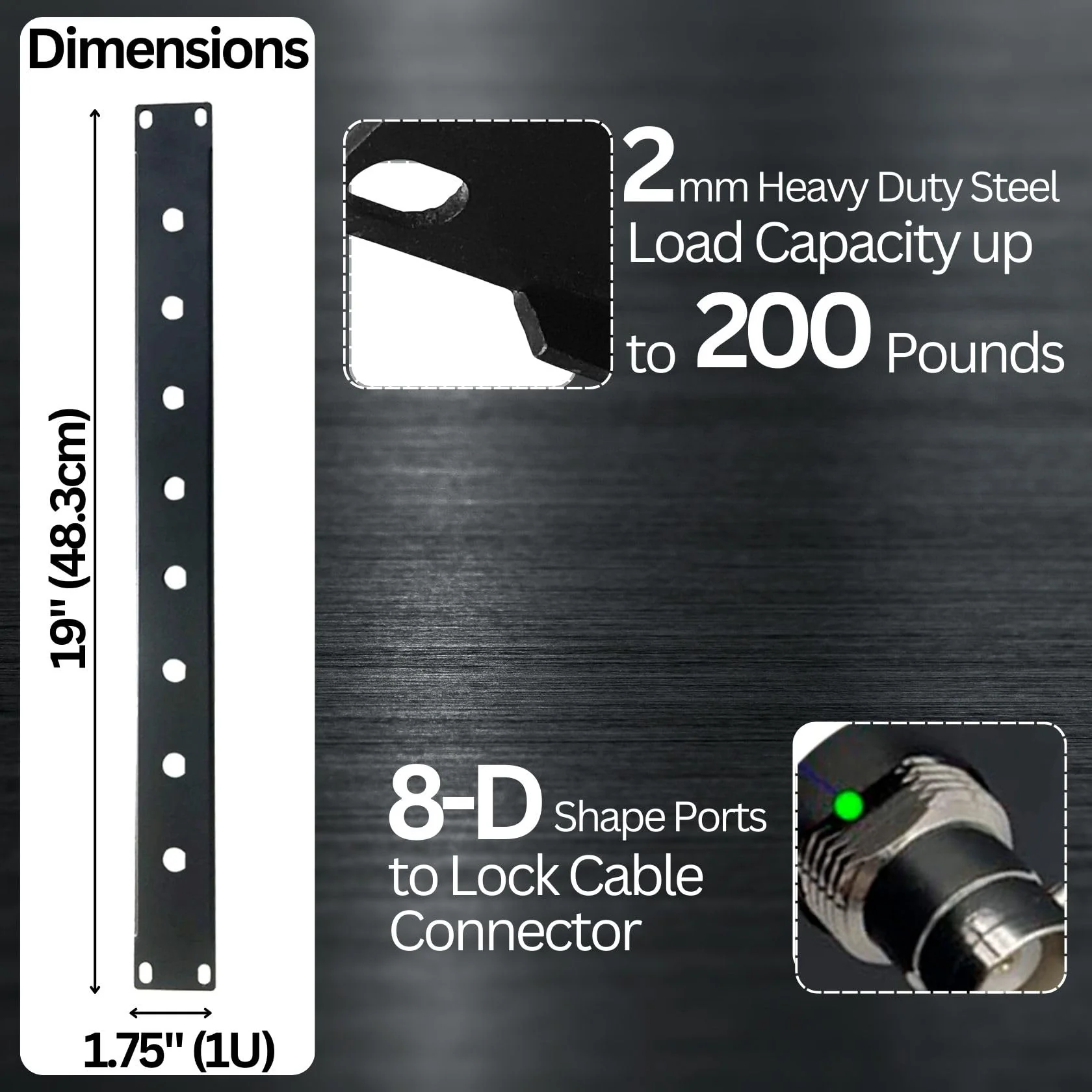 Universal 8-Port Antenna Distribution System for Wireless Microphone Receivers Installing on 1U 19" Audio Rack Mount Kit - Image 2