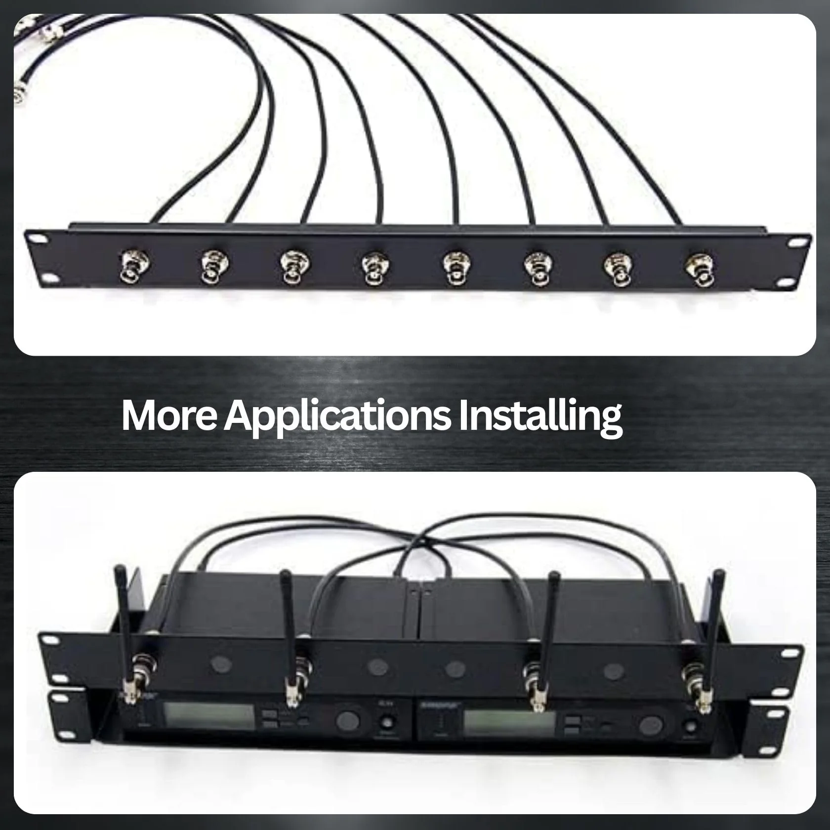 Universal 8-Port Antenna Distribution System for Wireless Microphone Receivers Installing on 1U 19" Audio Rack Mount Kit - Image 7