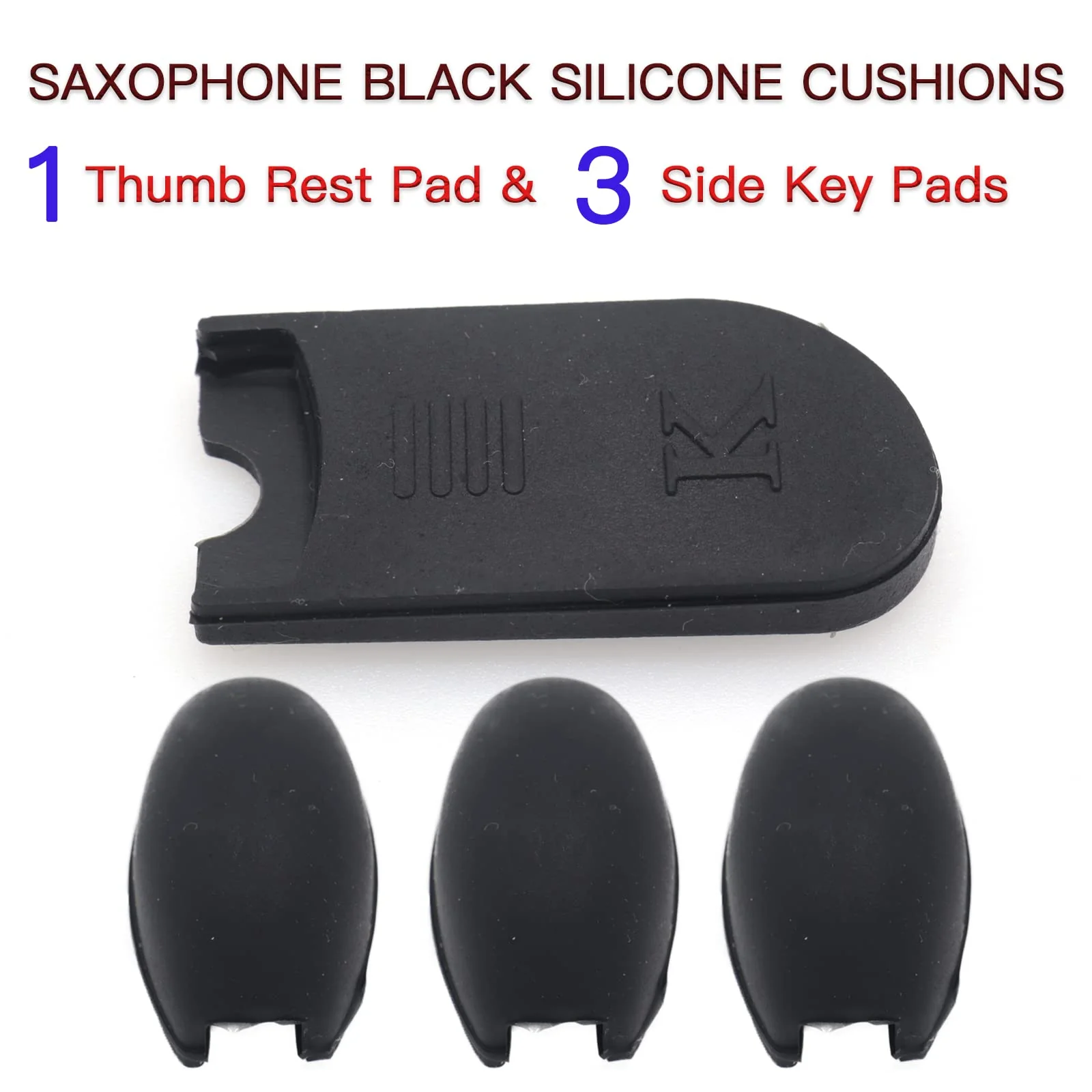 Universal Saxophone Thumb Rest Cushion, Alto Tenor Soprano Sax Thumb Rest Pad, Saxophone Palm Key Risers Pads Finger Rest Pad, Alto Tenor Soprano Saxophone Accessories - Image 2
