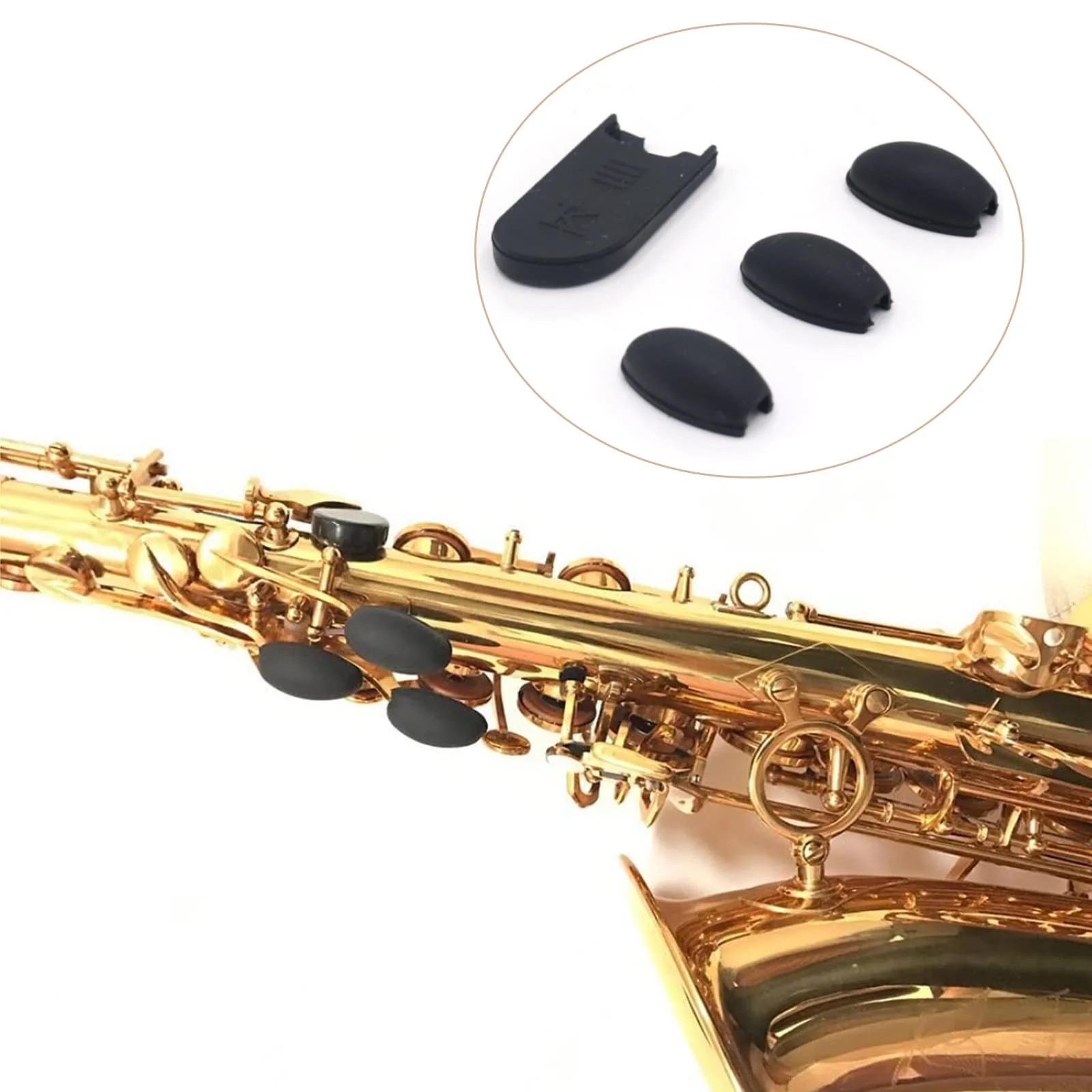 Universal Saxophone Thumb Rest Cushion, Alto Tenor Soprano Sax Thumb Rest Pad, Saxophone Palm Key Risers Pads Finger Rest Pad, Alto Tenor Soprano Saxophone Accessories - Image 6