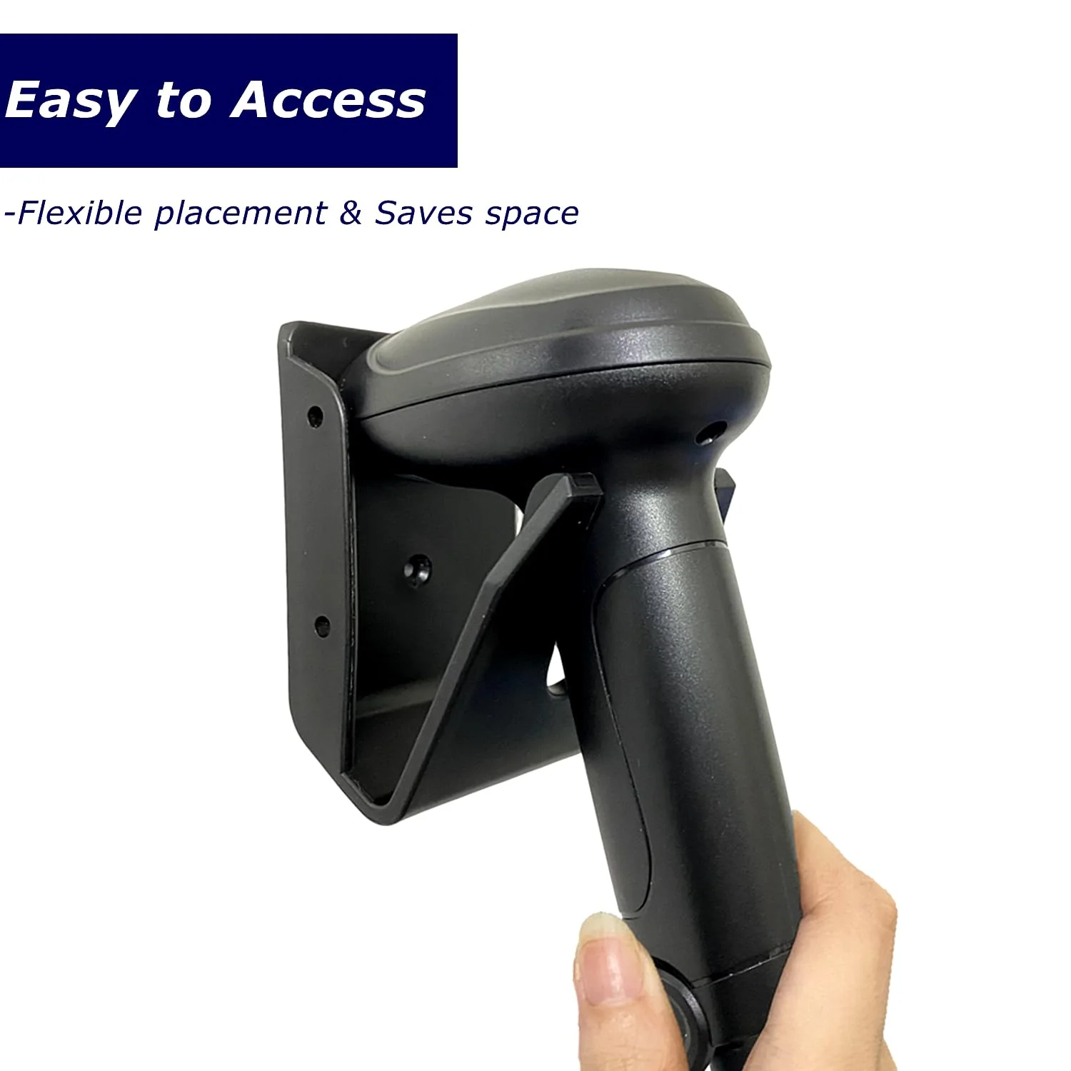 Universal Scanner Holder,Barcode Scanner Holder,Barcode Reader Bracket Wall Mount Fit for Zebra Symbol LS2208 DS2278 LI4278 Most Barcode Scanners, with Screws & Wall Stickers (5pcs-Holder A1) 5pcs-Holder A1 - Image 4