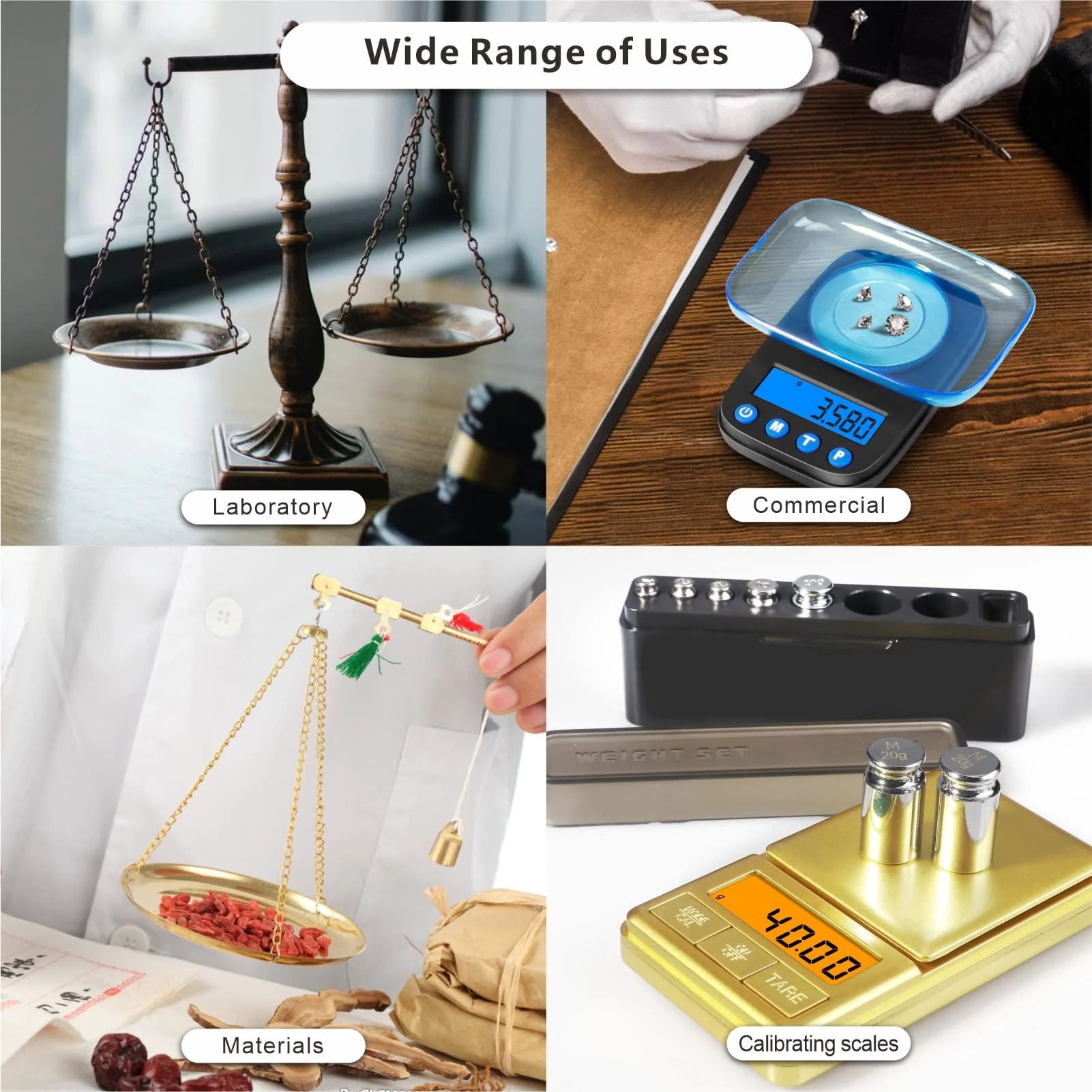 UNIWEIGH Calibration Weight Set, 7pcs 1-60g Calibration Gram Scale Weights Kit, Small Test Weight for Digital Scale Balance, Includes: 1g*1, 2g*2, 5g*1,10g*1, 20g*2,1 Piece Tweezers large - Image 6