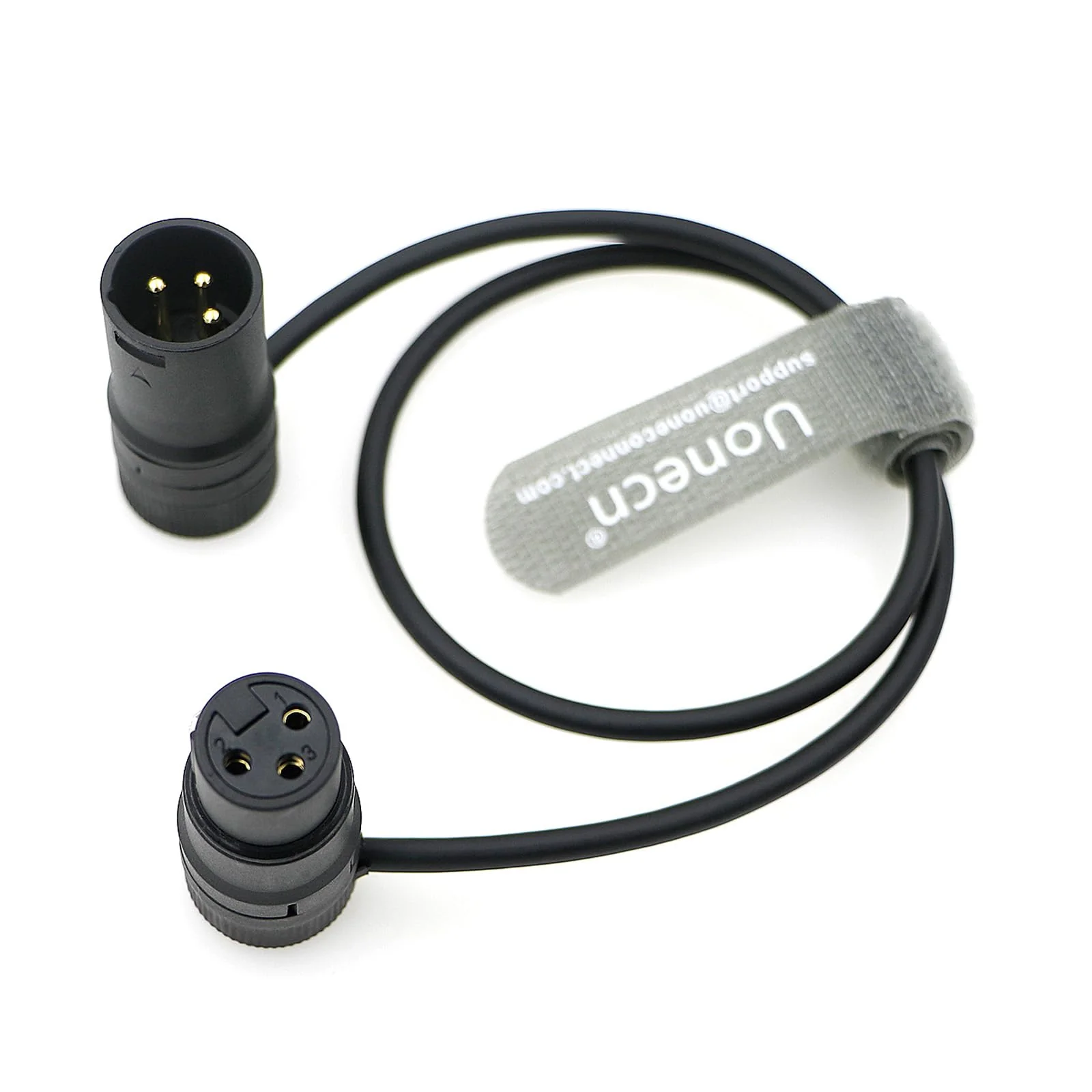 Uonecn Rotatable Audio Cable Low Profile 3 Pin XLR Male to Female Cable for Microphone, Camera, Mixer, Recorder 45 cm Rotatable XLR 100° 45cm/18inch - Image 2