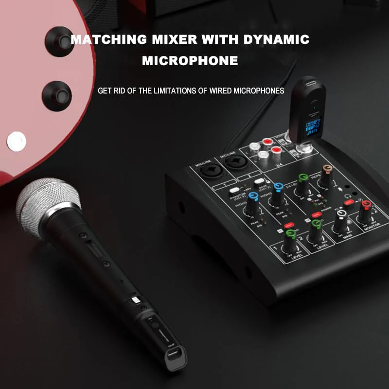 Upgrade 2.4GHZ Wireless XLR Transmitter and Receiver, Built-in Rechargeable Lithium Battery for Dynamic Microphone,Audio Mixer,Electric Guitar Bass (1 Receive + 2transmit) 1 receive + 2transmit - Image 6