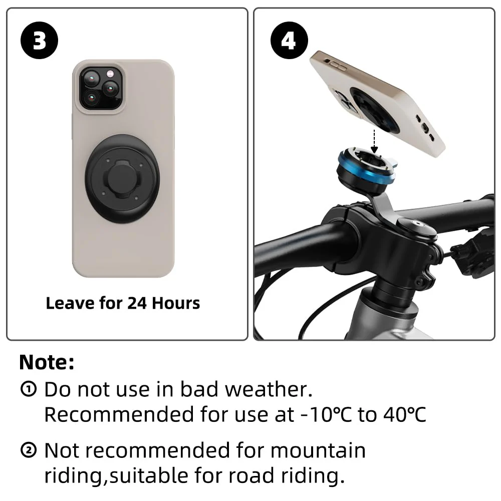 Upgrade Bike Phone Mount, Magnetic Cell Phone Clip for Bicycle/Scooter Handlebar Compatible with iPhone 15/14/13 Pro Max, Samsung and More (Black&Blue-01) Black&Blue-01 - Image 7