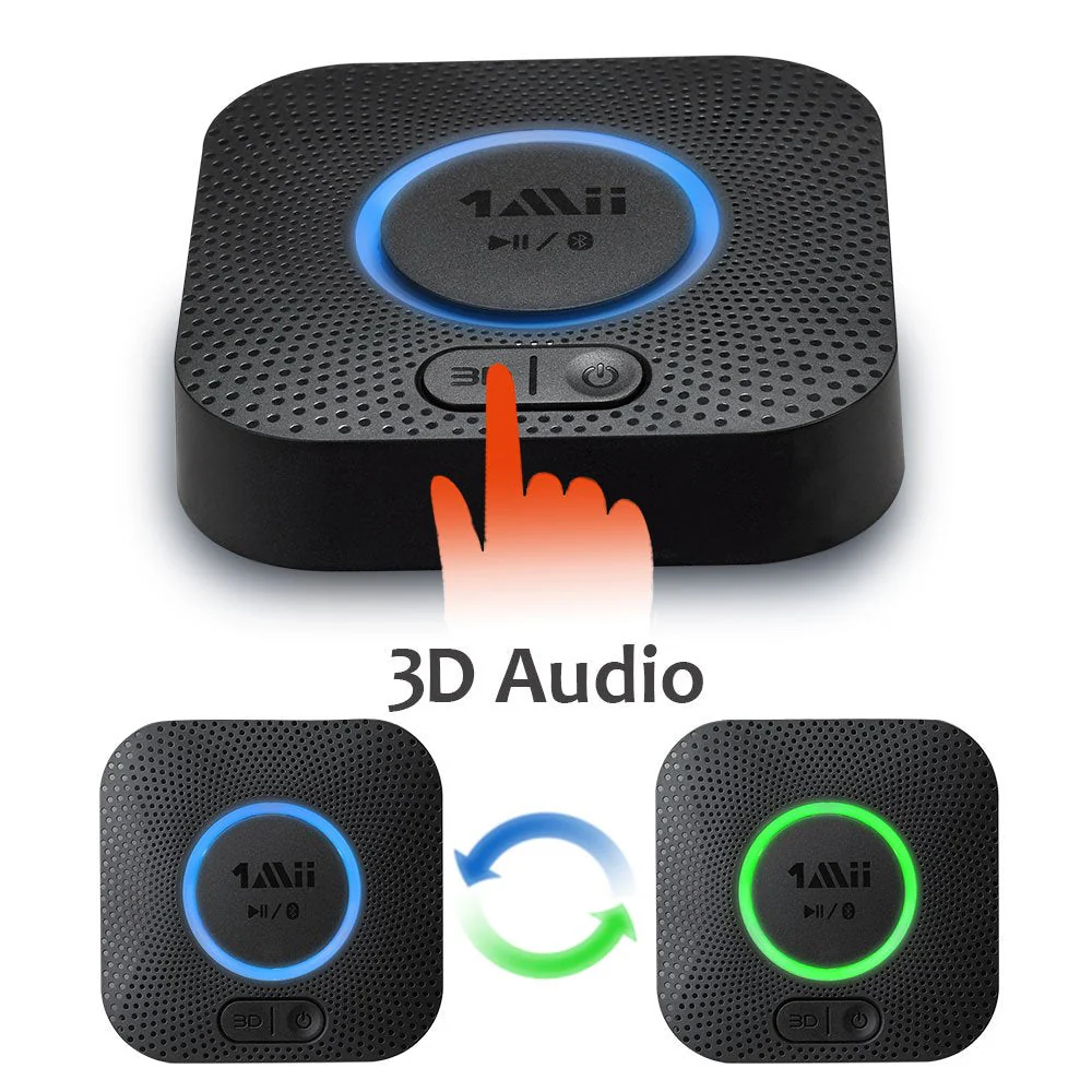 [Upgraded] 1Mii B06 Plus Bluetooth Receiver, HiFi Wireless Audio Adapter, Bluetooth 5.0 Receiver with 3D Surround aptX Low Latency for Home Music Streaming Stereo System Black - Image 6