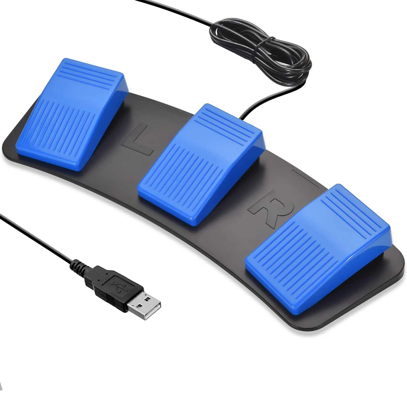 Upgraded Digital Optical iKKEGOL USB Foot Pedal, USB Tripe Foot Switch Game Control, 3 Keys Programmable Footswitch Mouse Keyboard for Video Game Push to Talk, Transcription HID (Triple Pedal) Triple Pedal - Image 8