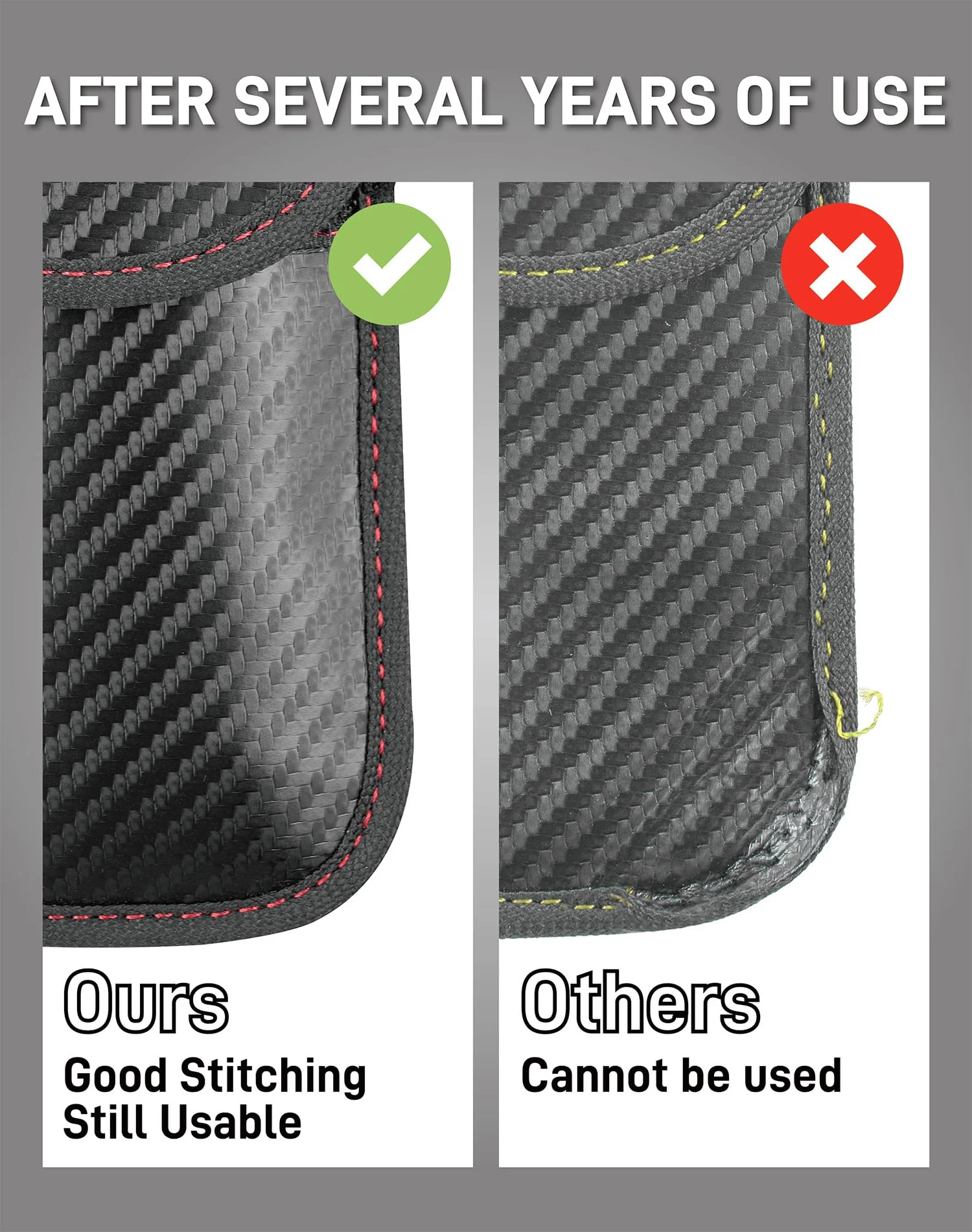 Upgraded Faraday Bag for Key Fob (2 Pack), Premium Faraday Key Fob Protector– Car RFID Signal Blocking, Car Security Protection, Anti-Theft Pouch, Anti-Hacking Case Blocker Black - Image 5