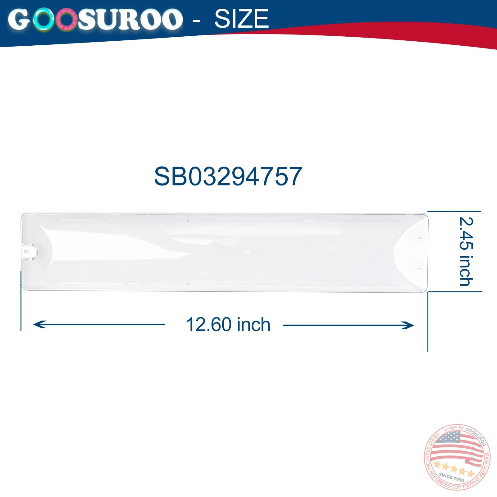 【Upgraded】GOOSUROO SB03294757 Range Hood Light Lens Cover Replacement for Broan Range Hood Parts RME50000 PM250,1 PACK - Image 3