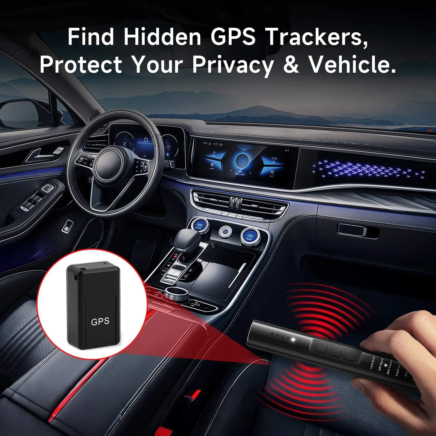 Upgraded Multi-Function Hidden Camera Detector - Precision Detection, GPS Tracker Detector, Anti-Spy RF Detector & Camera Finder for Airbnb, Hotels, Travel, and Fitting Rooms Black - Image 3