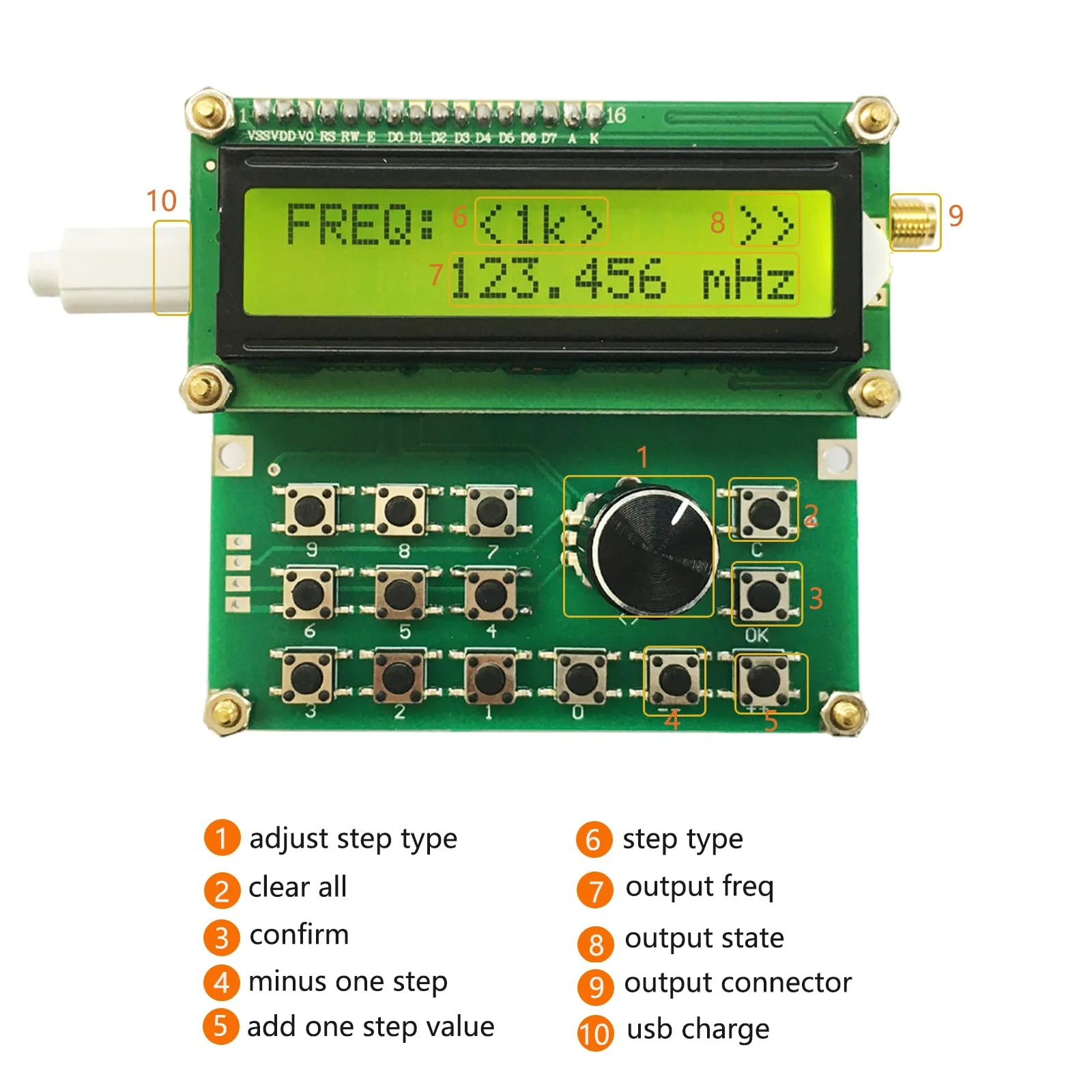 Upgraded RF Signal Generator 35MHz - 4400MHz Signal Source Frequency Screen - Image 3