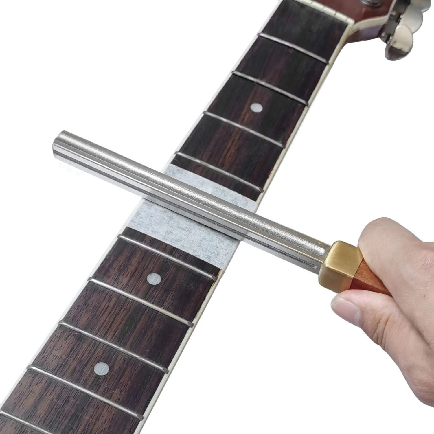 Upgrated Baroque Guitar Fret Crowning&Edge Dressing File 3 Slots Size & 1 full Grit Side Improved 4th Generation Repair Luthier Tools for Guitars,Ukulele,Bass,Banjo,Mandolin etc (4th Generation File) 4th Generation File - Image 2