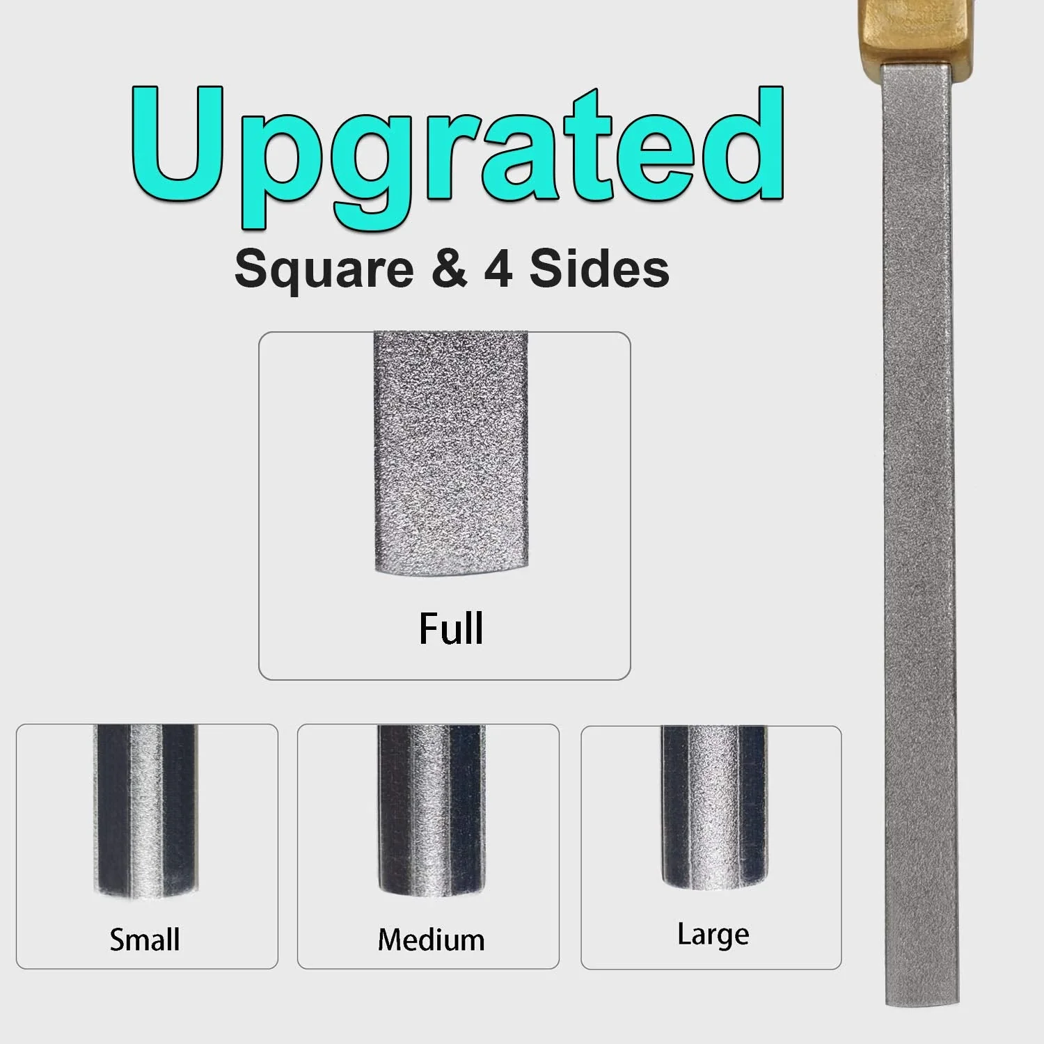 Upgrated Baroque Guitar Fret Crowning&Edge Dressing File 3 Slots Size & 1 full Grit Side Improved 4th Generation Repair Luthier Tools for Guitars,Ukulele,Bass,Banjo,Mandolin etc (4th Generation File) 4th Generation File - Image 4