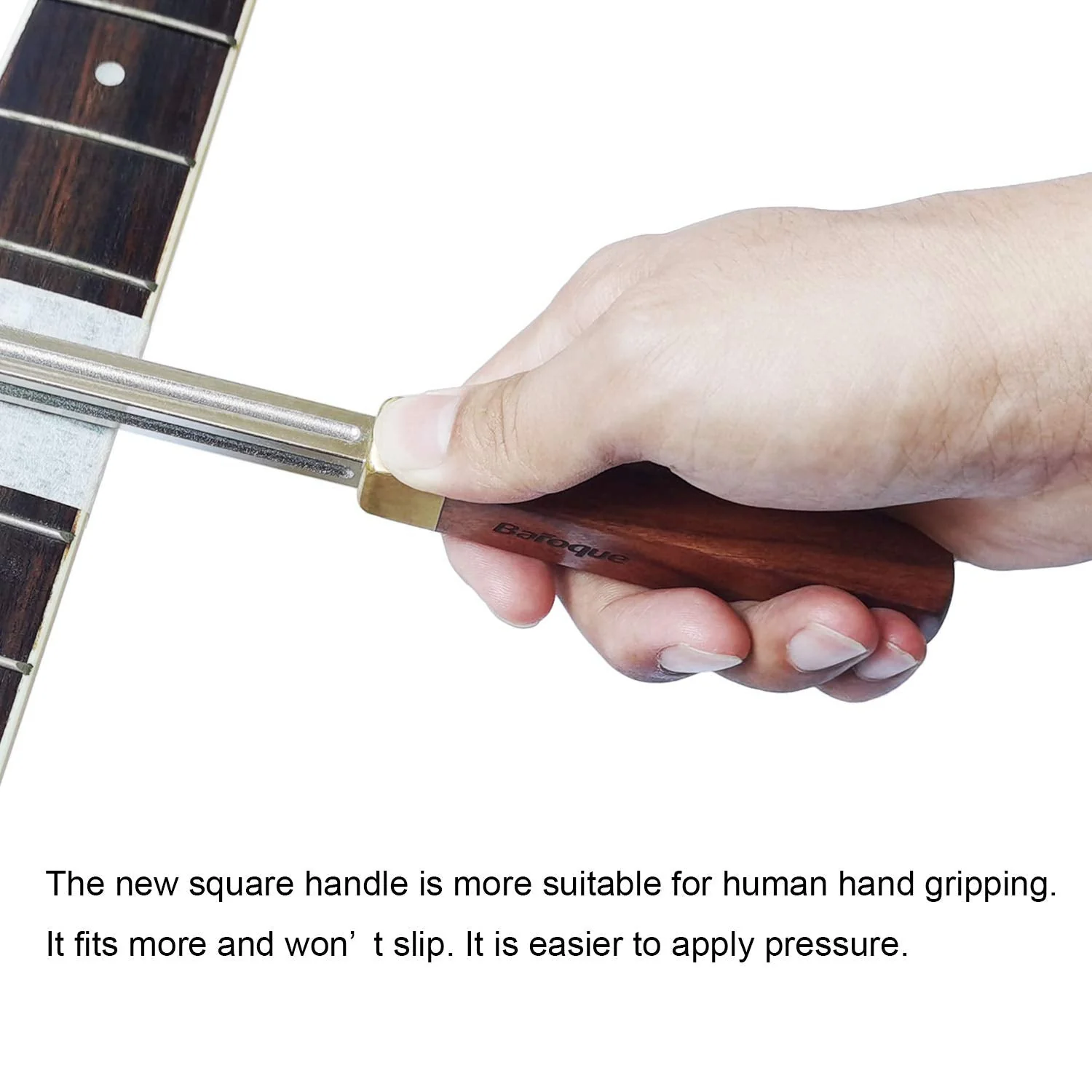 Upgrated Baroque Guitar Fret Crowning&Edge Dressing File 3 Slots Size & 1 full Grit Side Improved 4th Generation Repair Luthier Tools for Guitars,Ukulele,Bass,Banjo,Mandolin etc (4th Generation File) 4th Generation File - Image 6