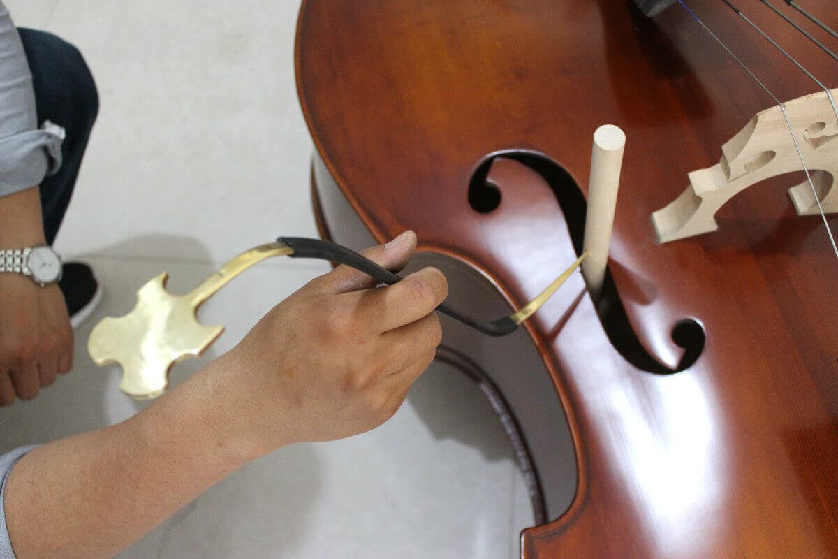 Upright Bass Tool Sound Post S setter Rubber grip and protector S Style Copper Brass set up bass soundpost - Image 5