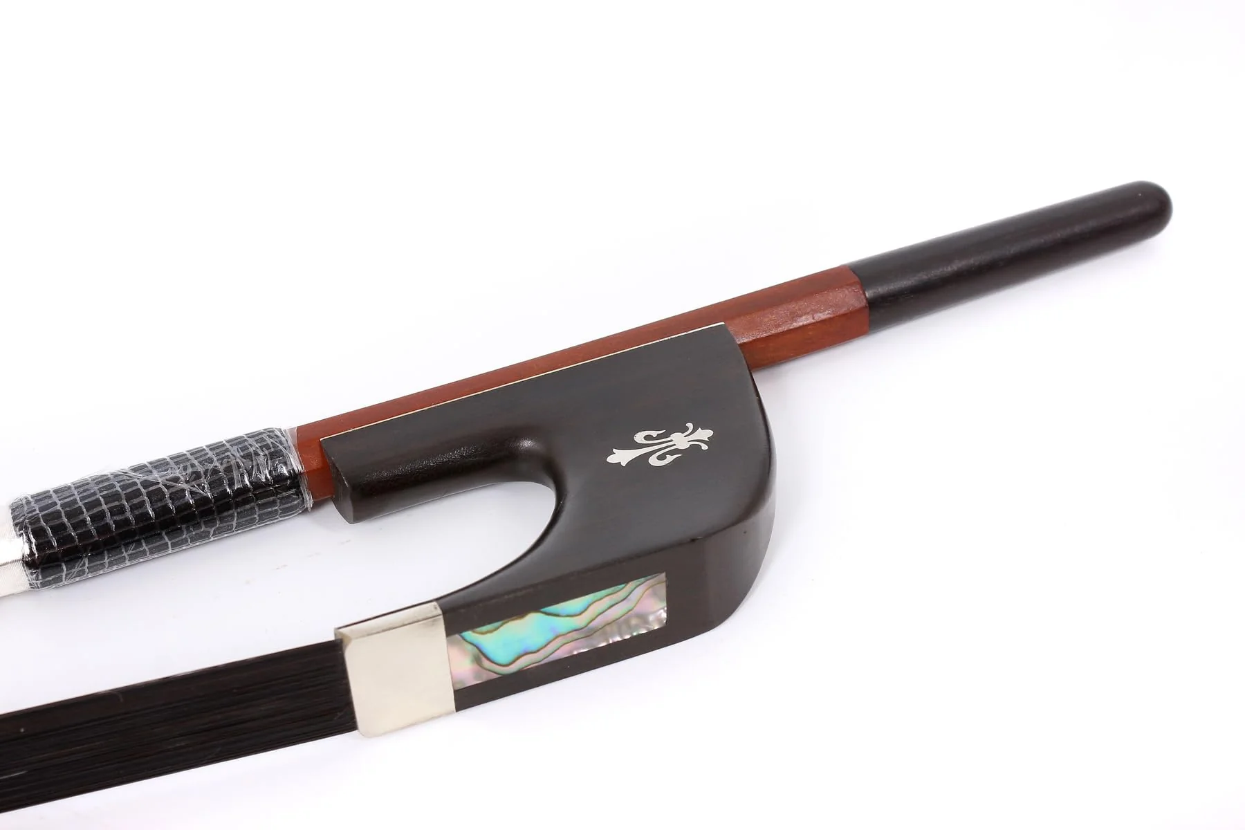 Upright Double Bass German Bow 3/4 size Powerful Sound Black Natural Mongolia Horse Hair Brazilwood stick Well balance Ebony frog Nice shell inlay(black hair) black hair - Image 2