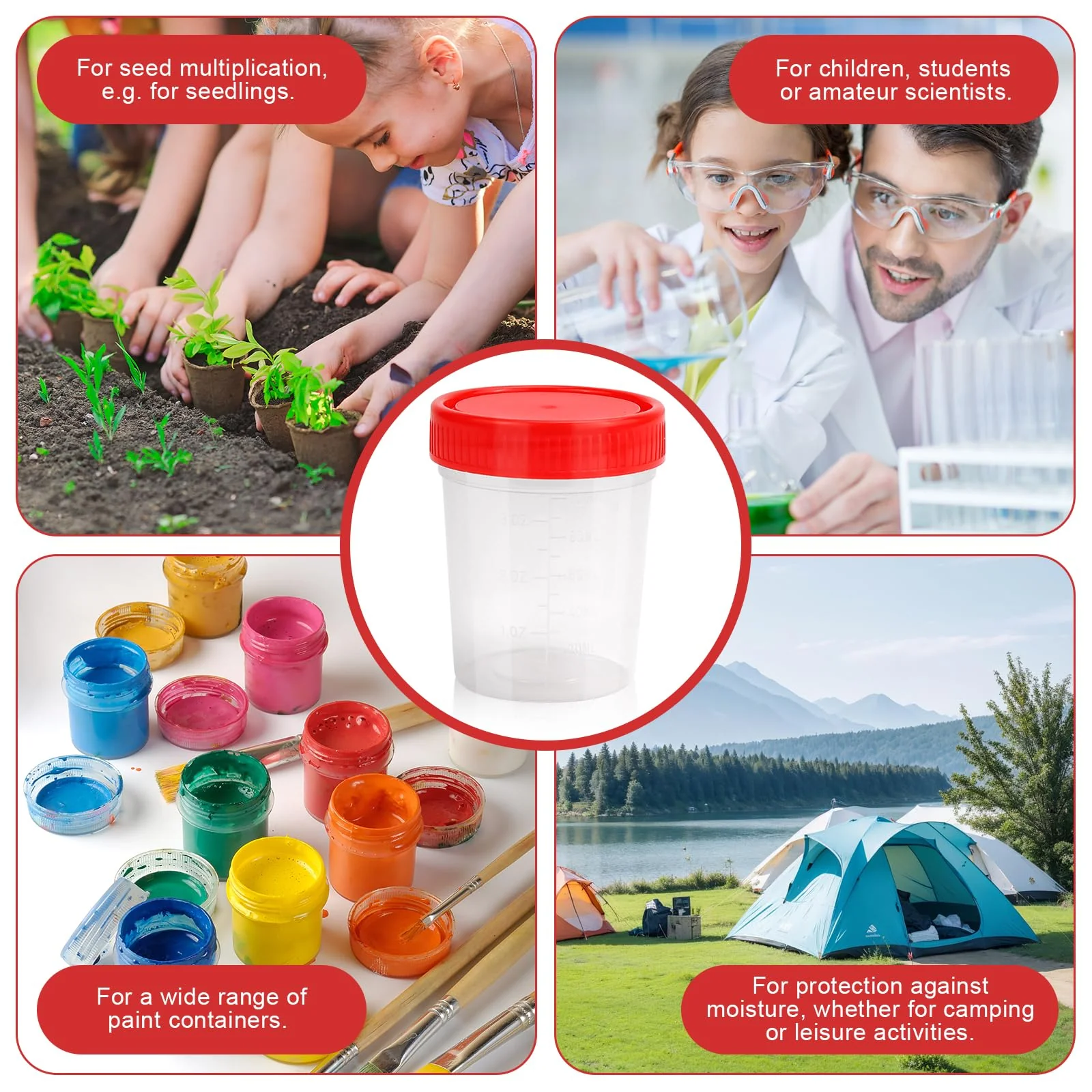 Urine Cup with Screw Lid, 25 Pieces 120 ml Sample Cups, Urine Sample Cup, Sample Container, Urine Container for Crafts, Medicine, Urine Samples - Image 6