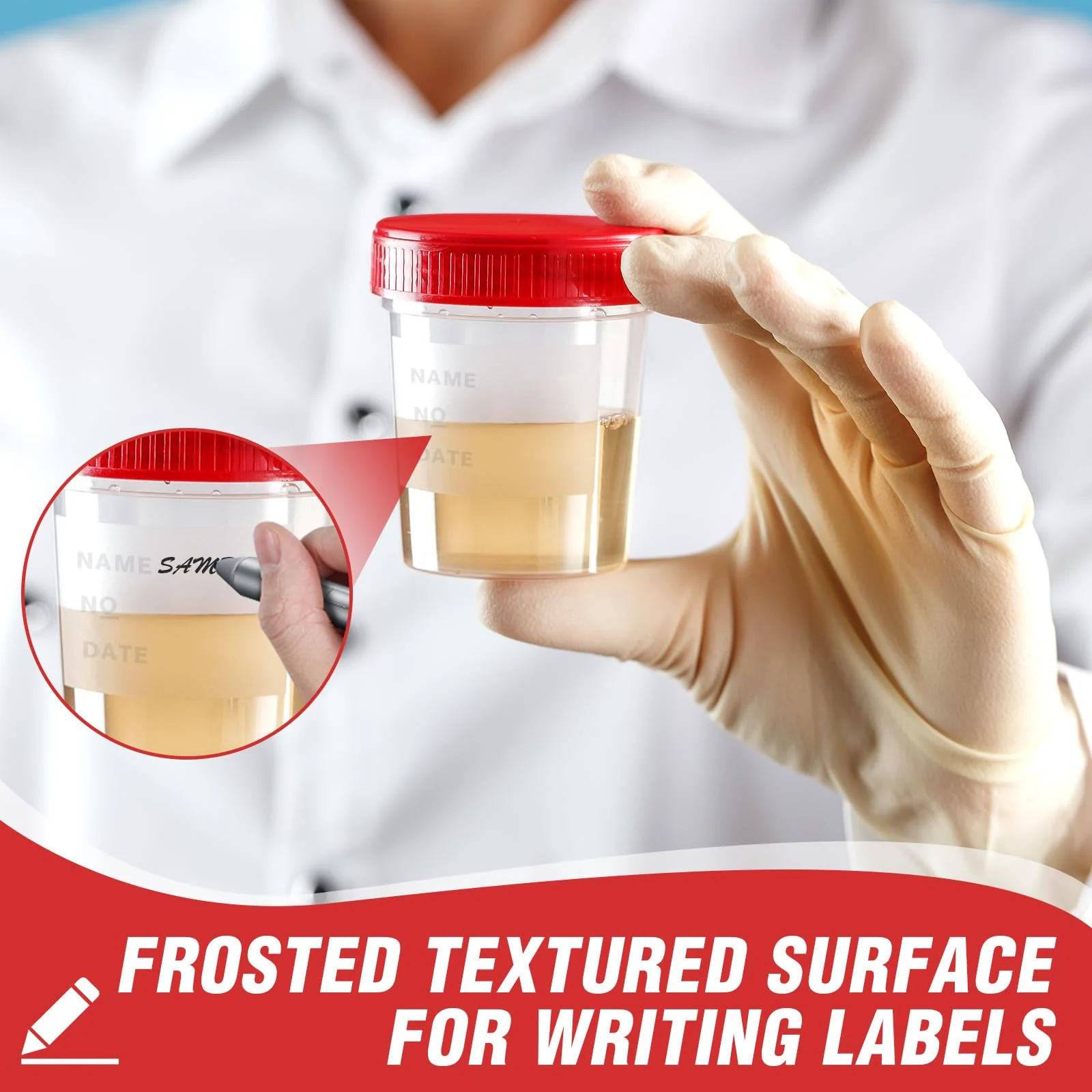 Urine Cup with Screw Lid, 25 Pieces 120 ml Sample Cups, Urine Sample Cup, Sample Container, Urine Container for Crafts, Medicine, Urine Samples - Image 7