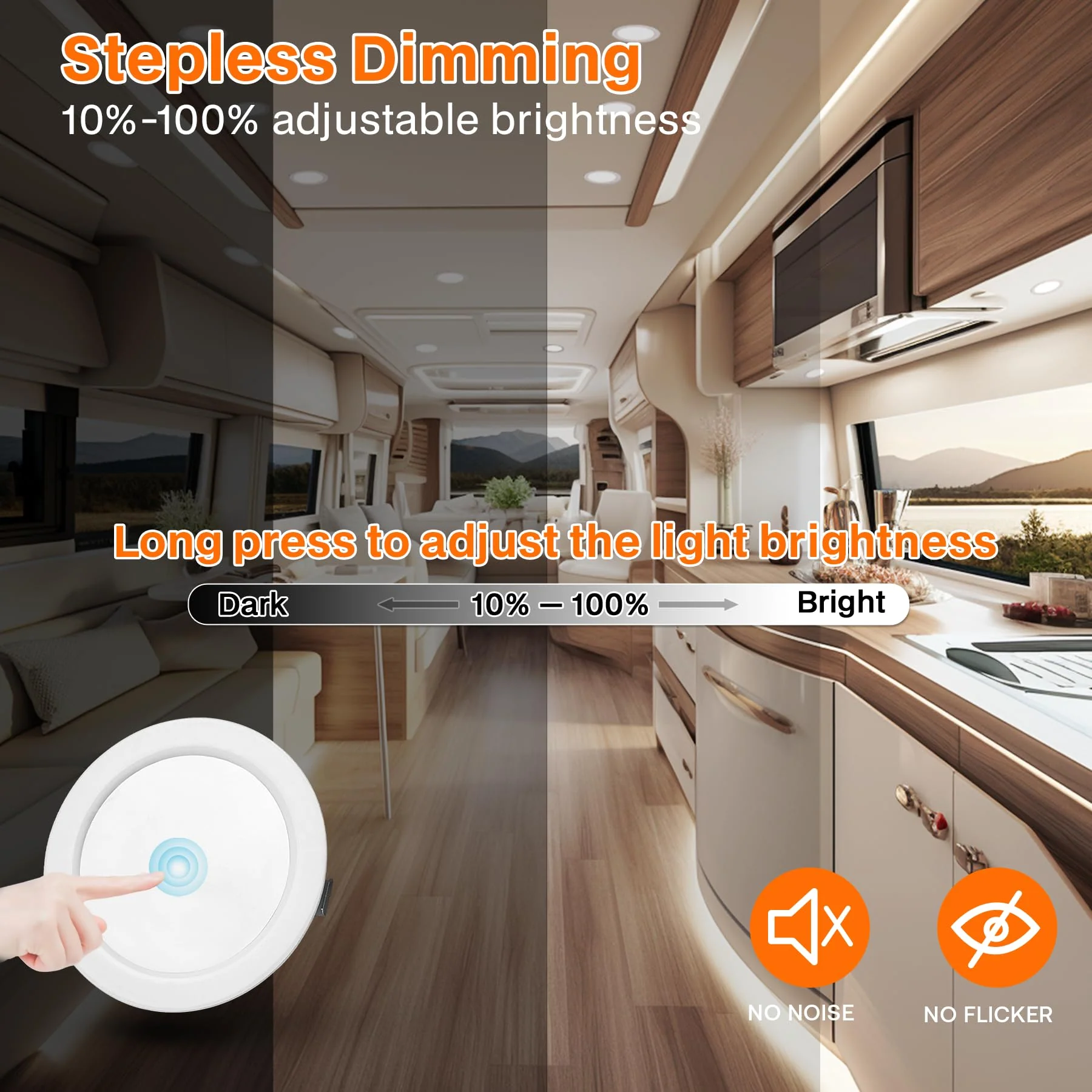 URing Set of 3 LED Recessed Spotlights, 12 V, Dimmable, 3 W Ceiling Spotlights, 55-58 mm Spotlights, 12 V, 3000 K, Warm White, 4000 K, Neutral White, 6000 K, Cool White, Recessed Spotlights, LED 15 mm - Image 5