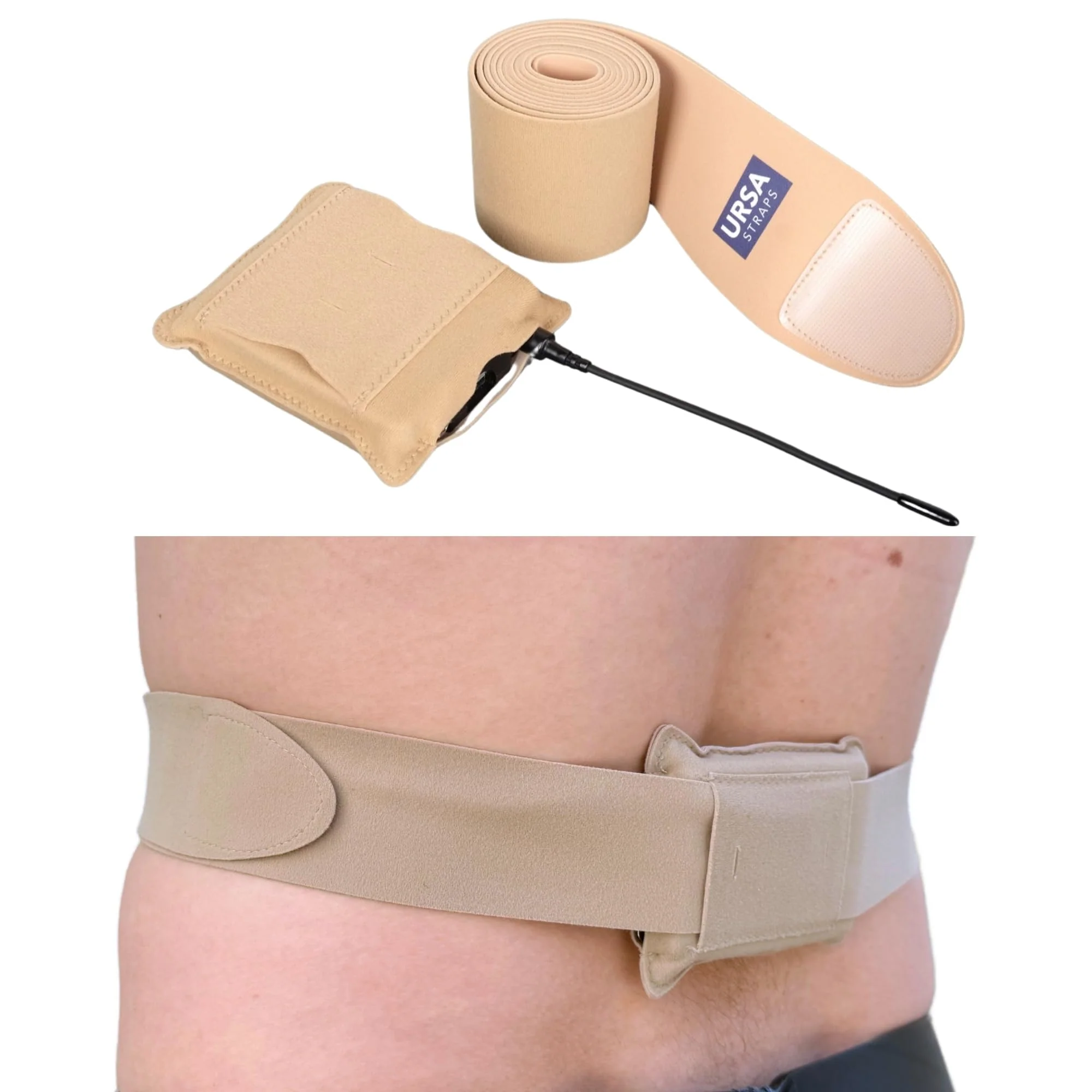 URSA Belt - Adjustable & Comfortable Waist Strap for Wireless Transmitters (Beige) Beige