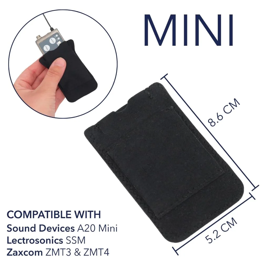 URSA Belt Pouch with Clips - Versatile Rigging for Wireless Transmitters (Black, Mini) Black - Image 2